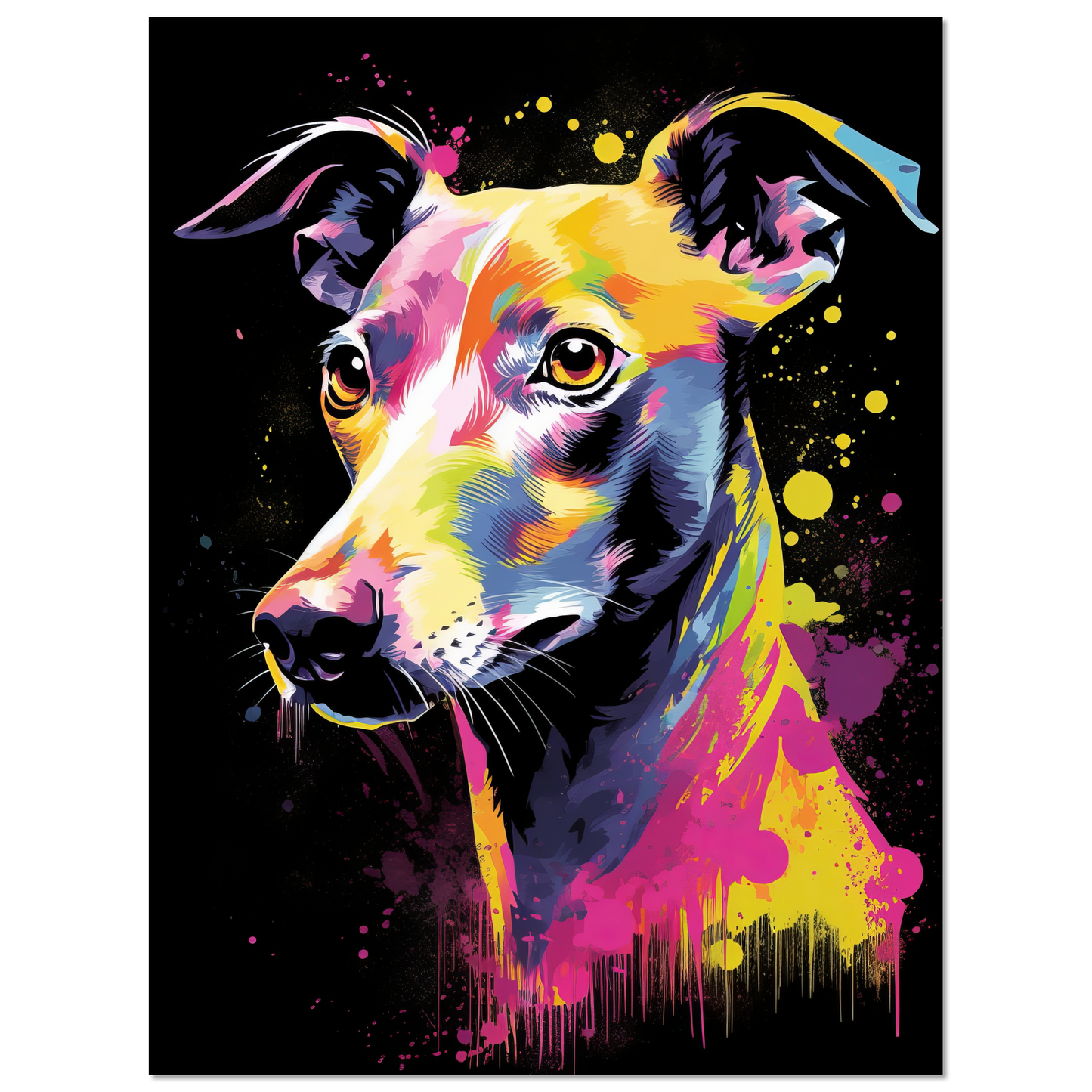 Whippet Hund Pop-Art (DOG315)