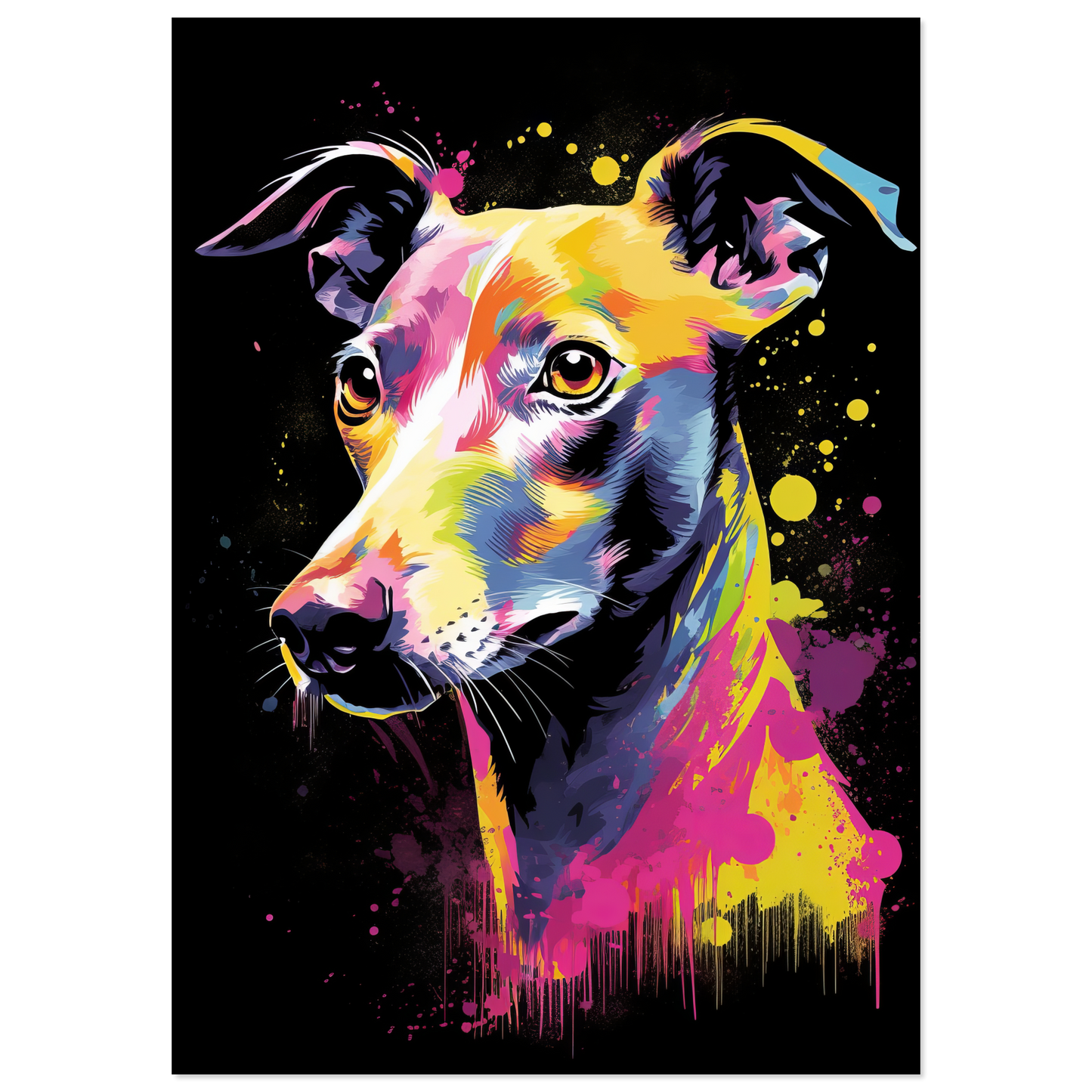 Whippet Hund Pop-Art (DOG315)