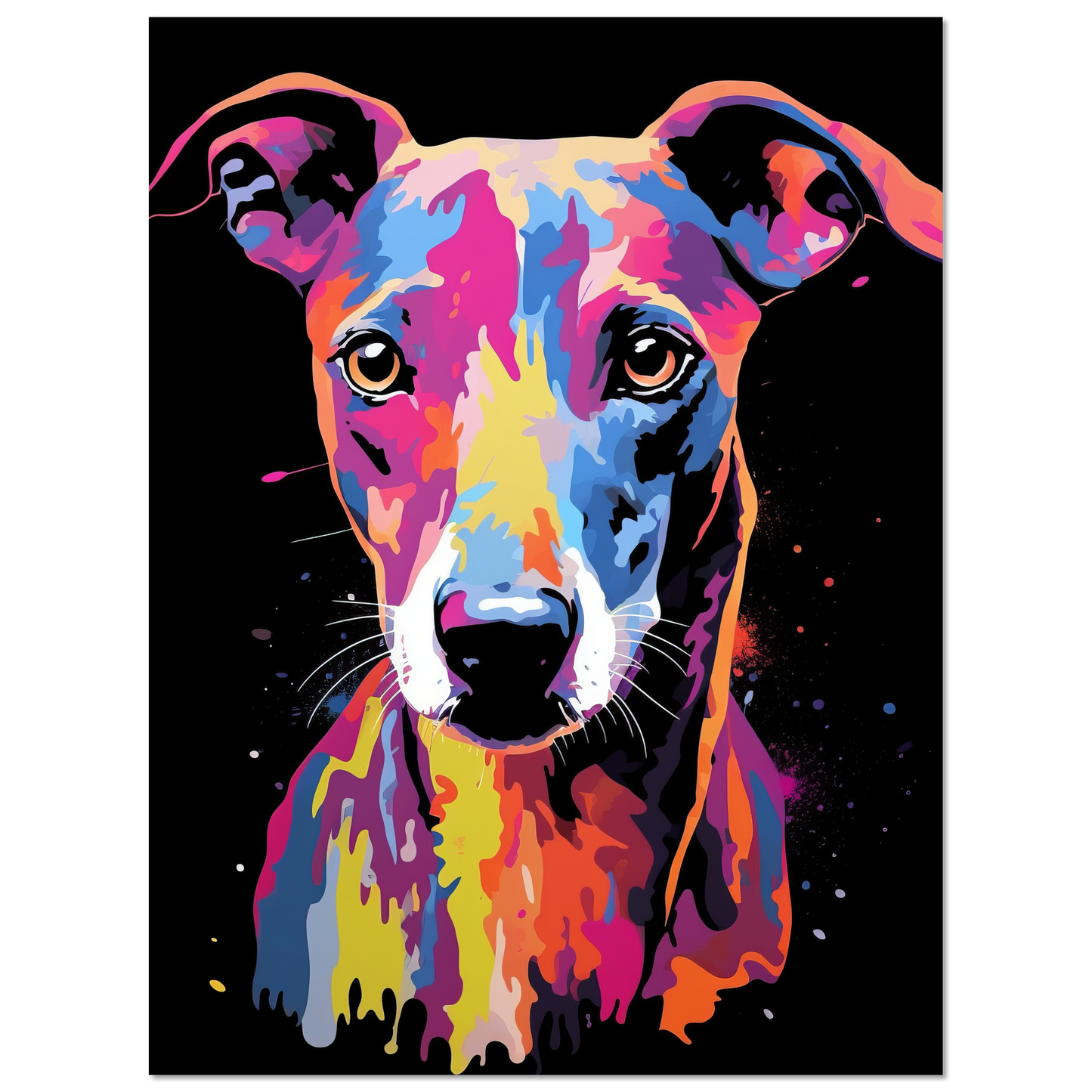 Whippet Hund Pop-Art (DOG316)