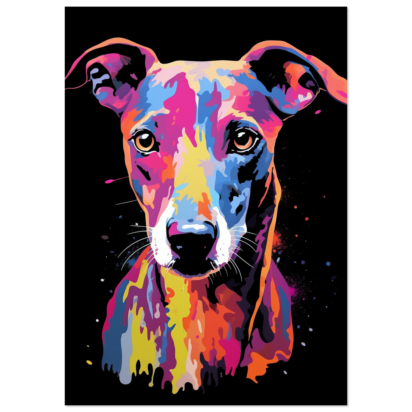 Whippet Hund Pop-Art (DOG316)