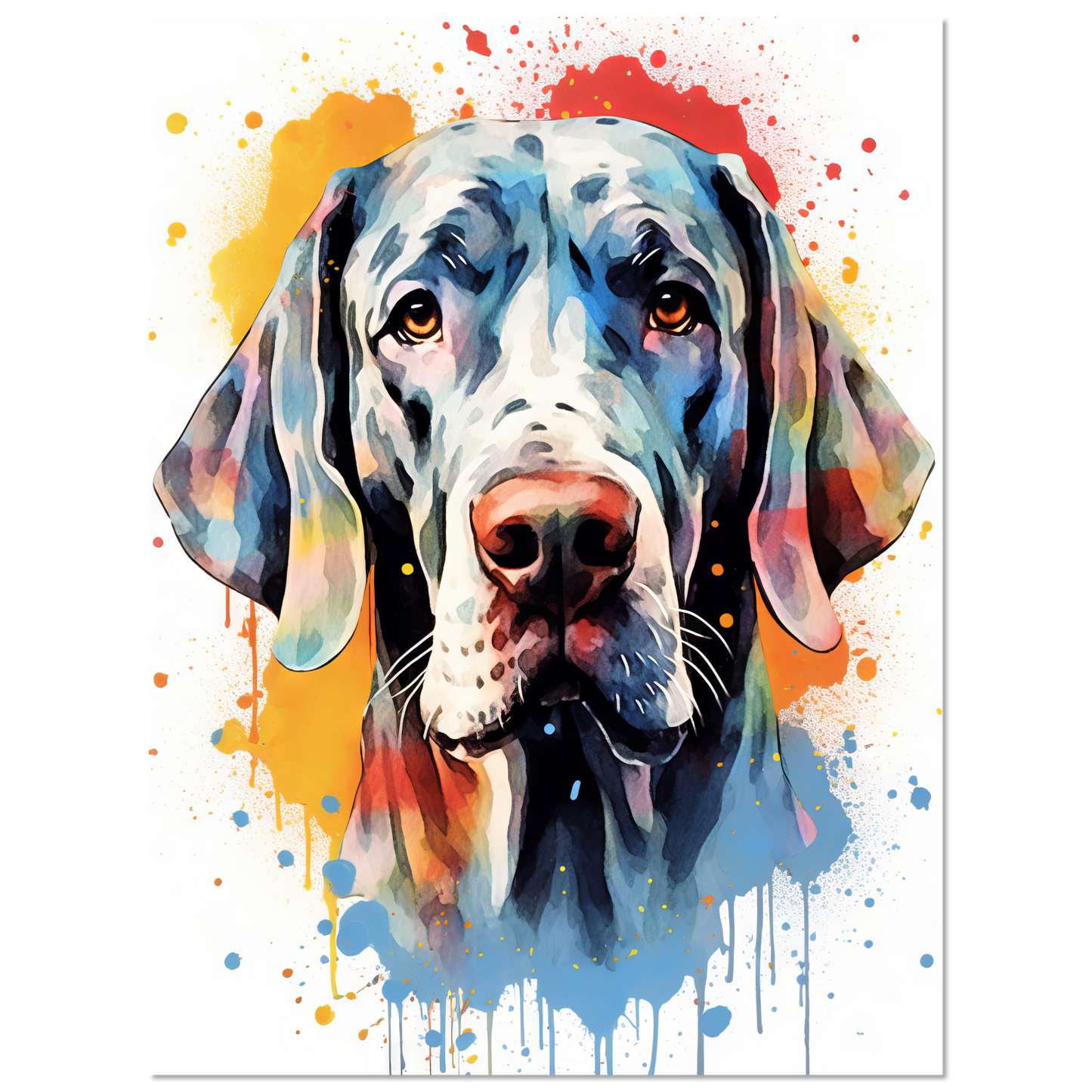 Hund Deutsche Dogge Pop-Art (DOG31)