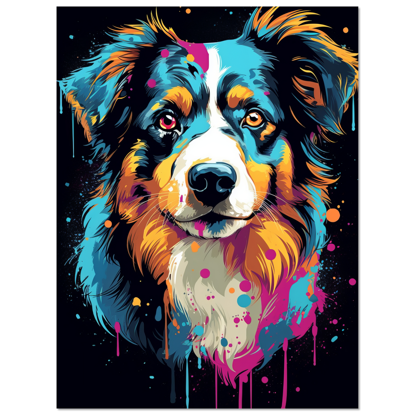 Australia Shepherd Pop Art (DOG328)