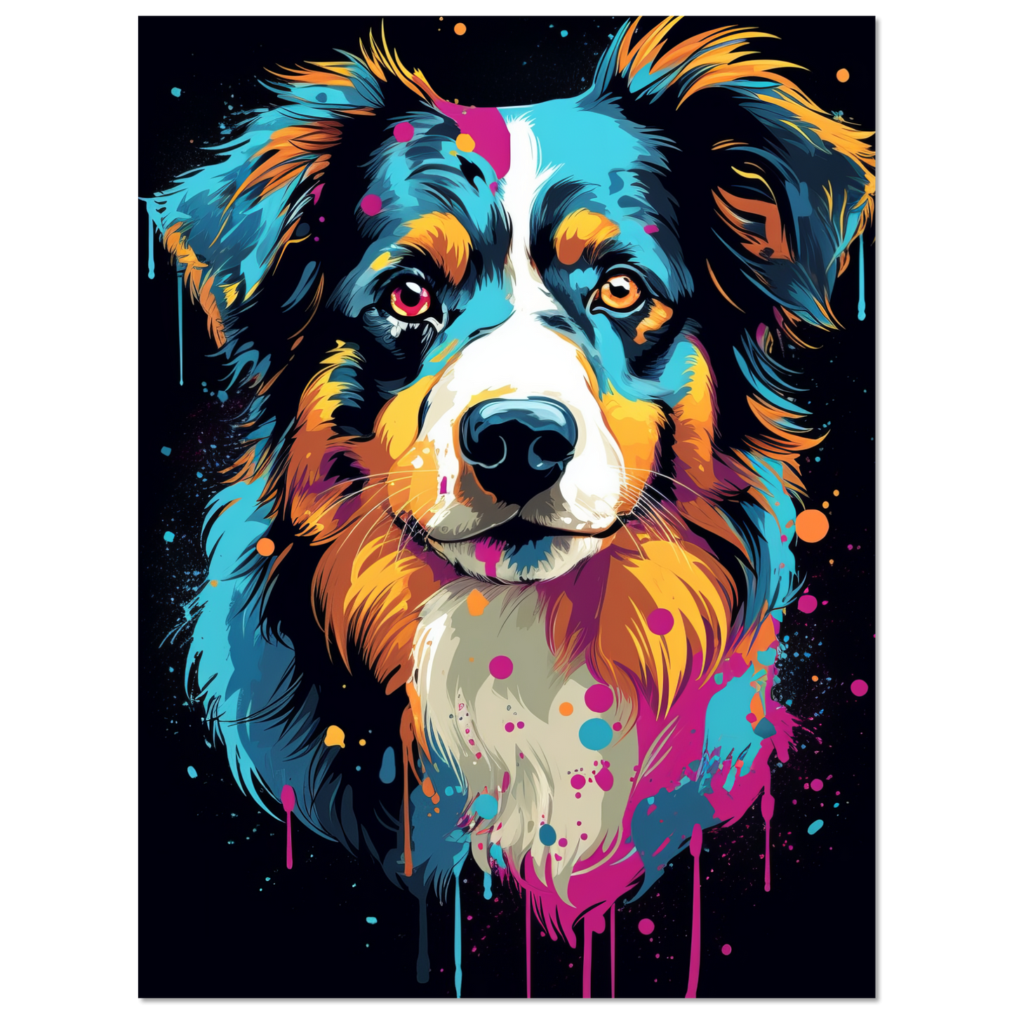 Australia Shepherd Pop Art (DOG328)