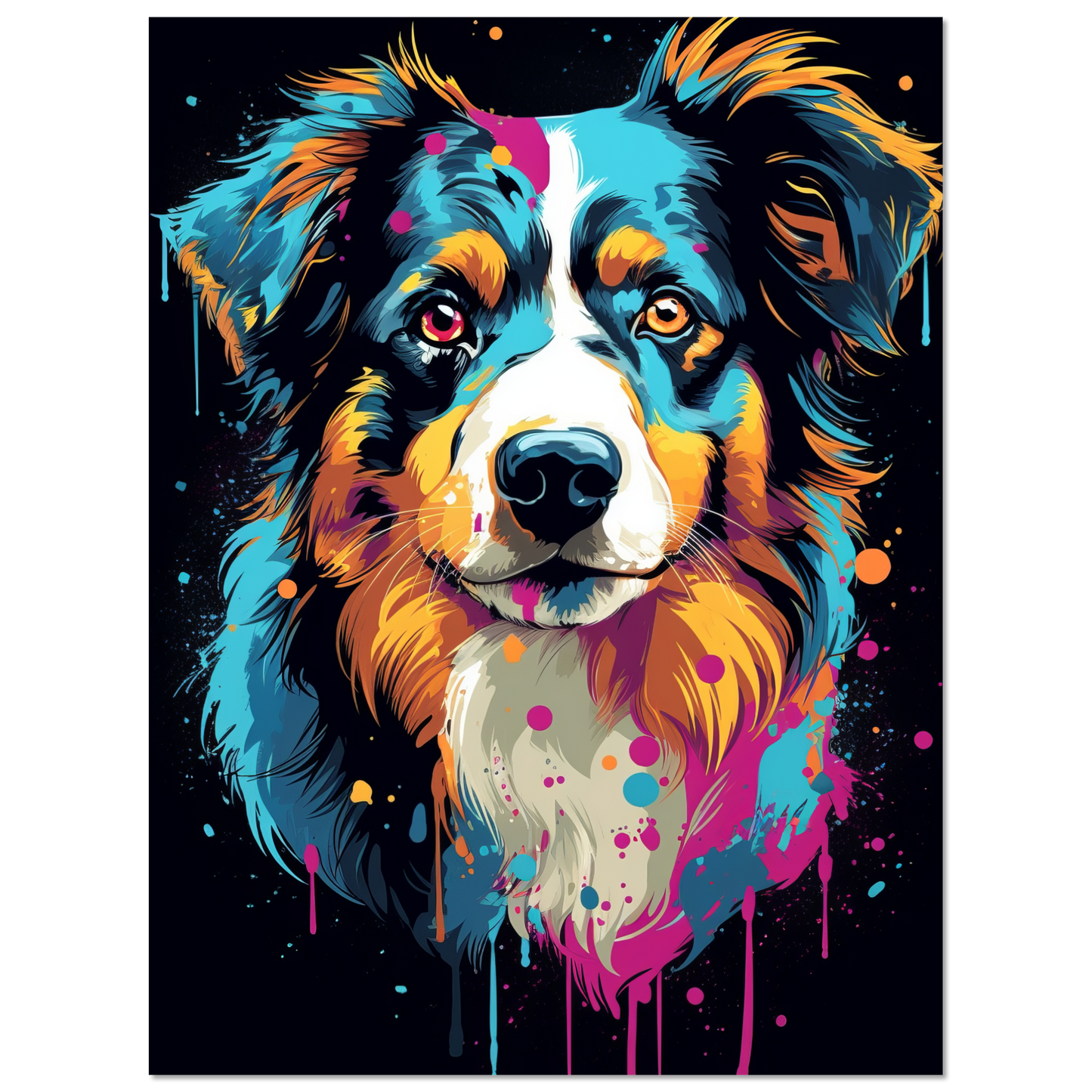 Australia Shepherd Pop Art (DOG328)