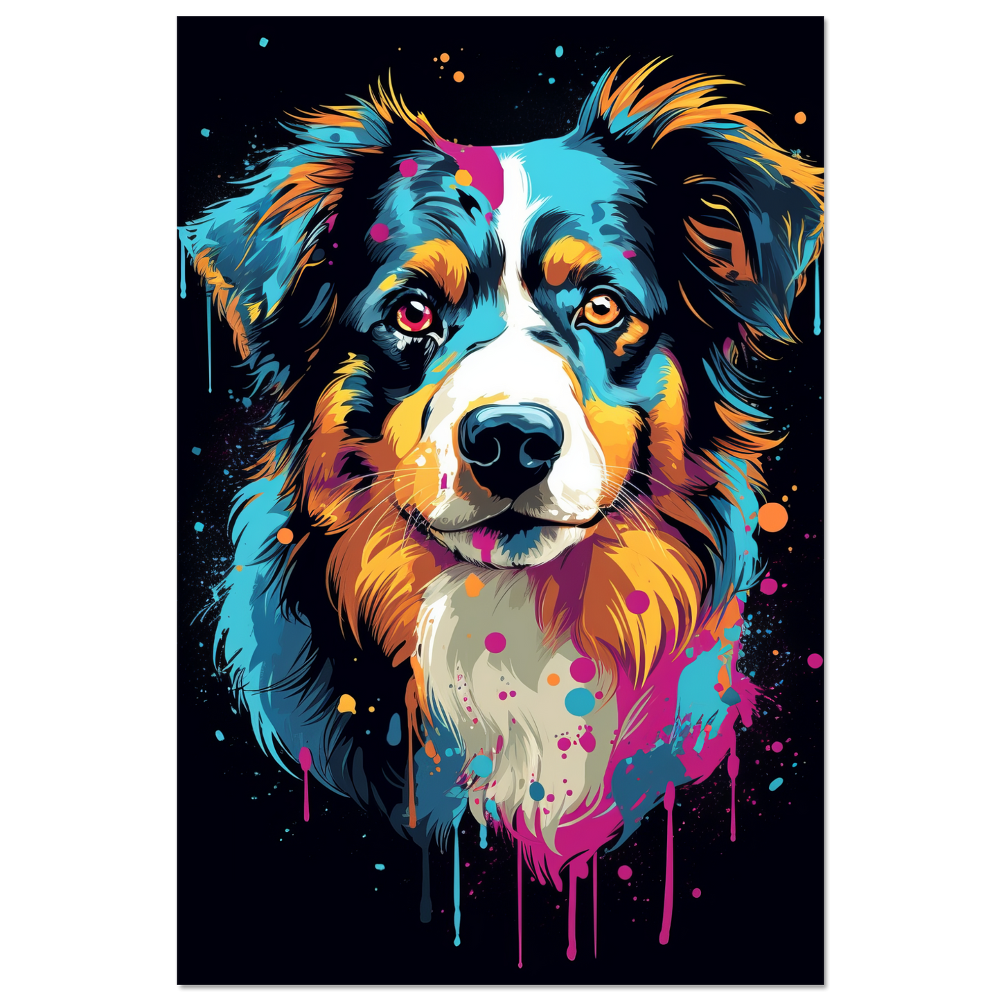 Australia Shepherd Pop Art (DOG328)
