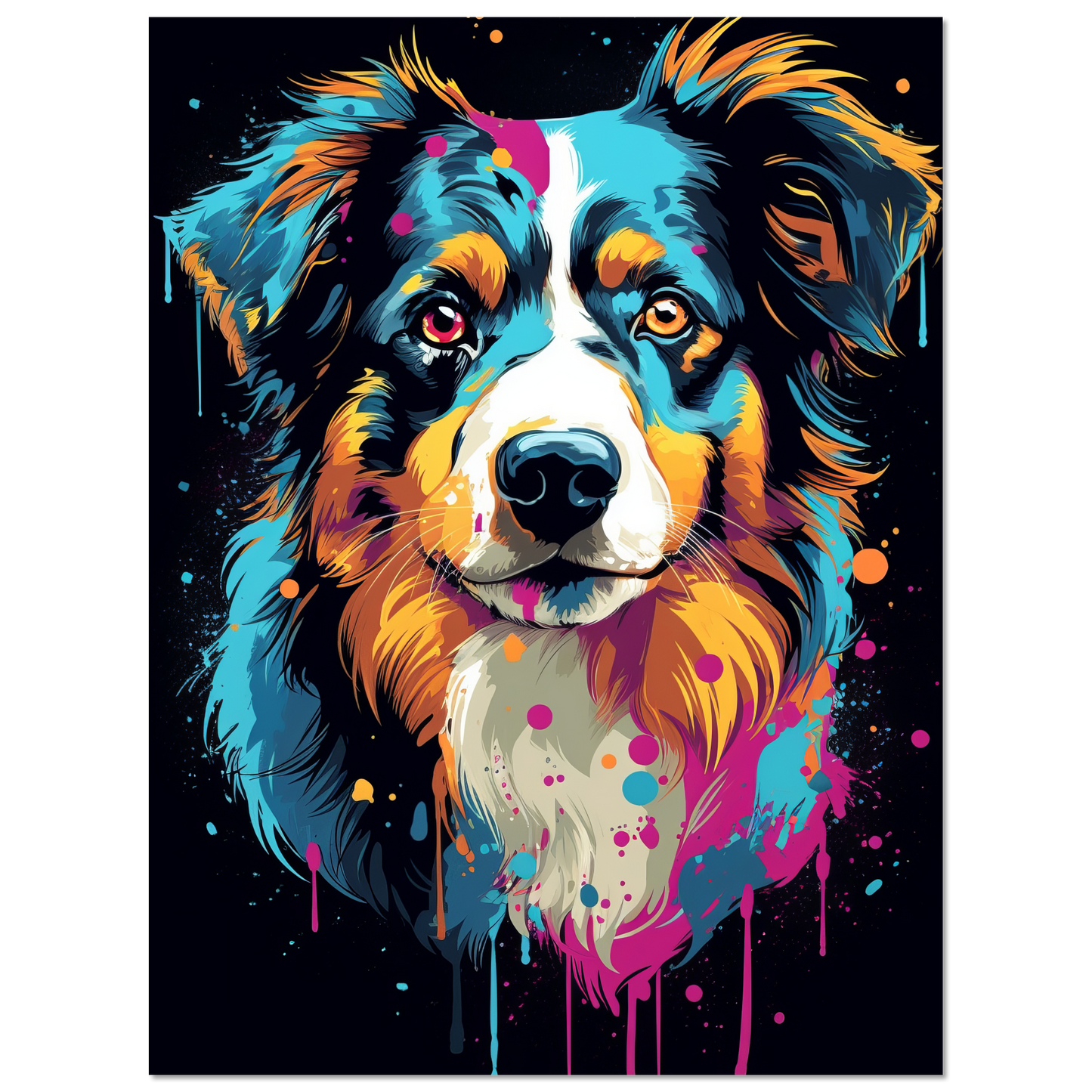 Australia Shepherd Pop Art (DOG328)