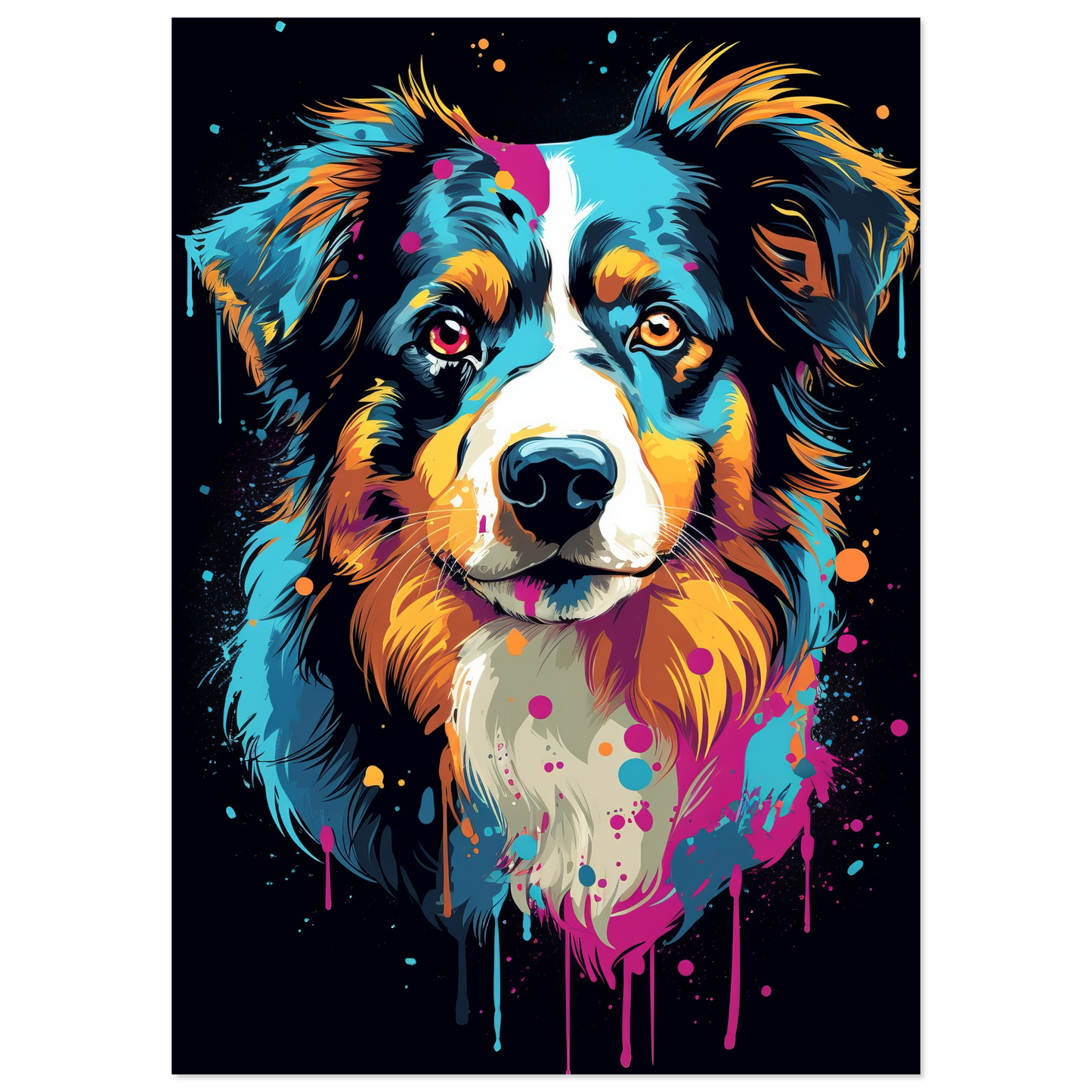 Australia Shepherd Pop Art (DOG328)