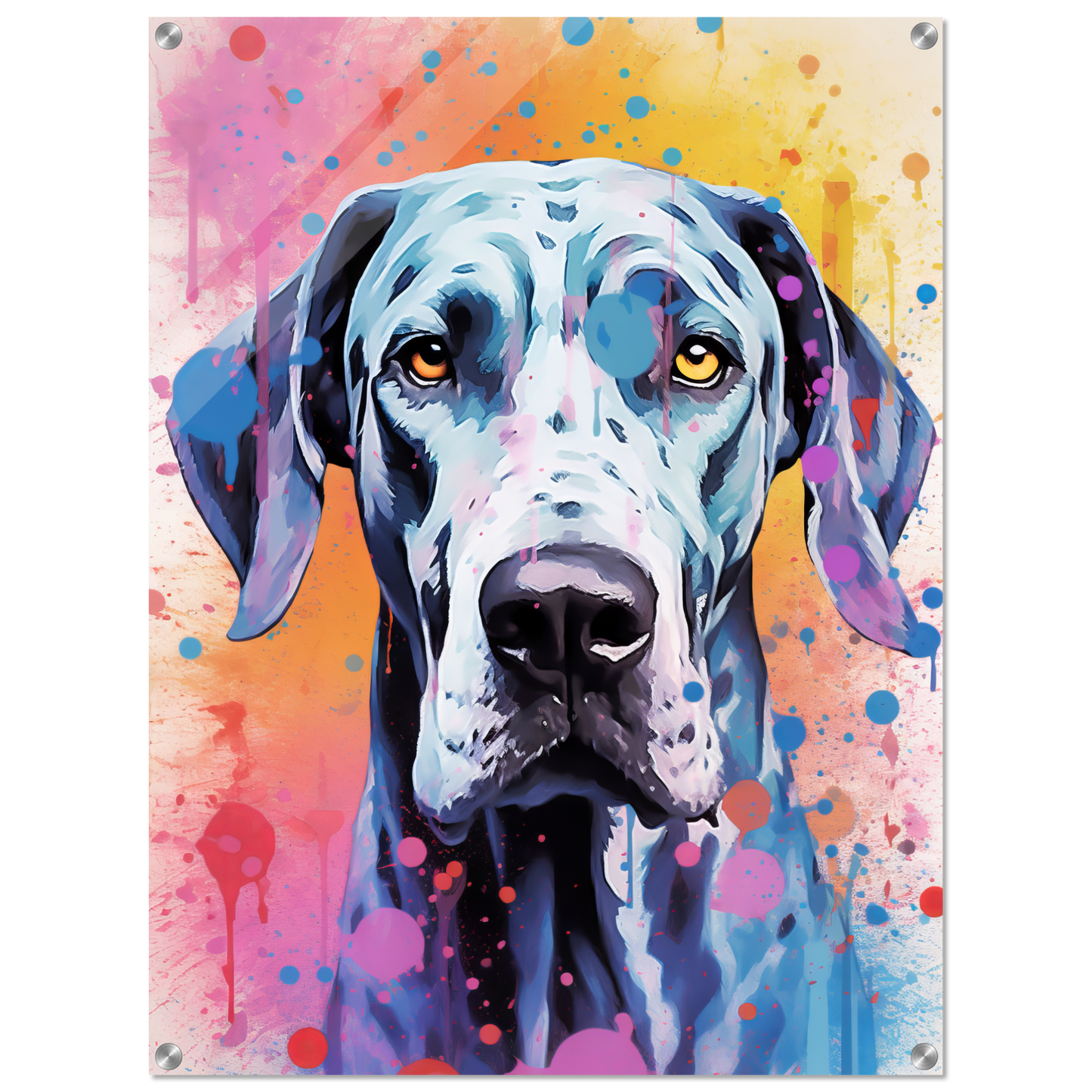 Hund Deutsche Dogge Pop-Art (DOG32)