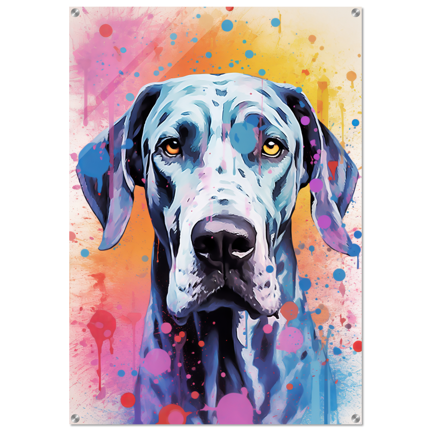 Hund Deutsche Dogge Pop-Art (DOG32)