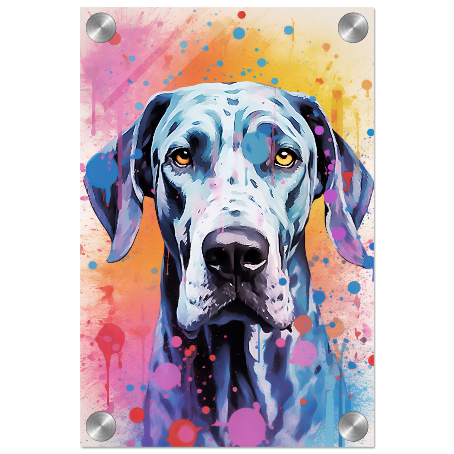 Hund Deutsche Dogge Pop-Art (DOG32)