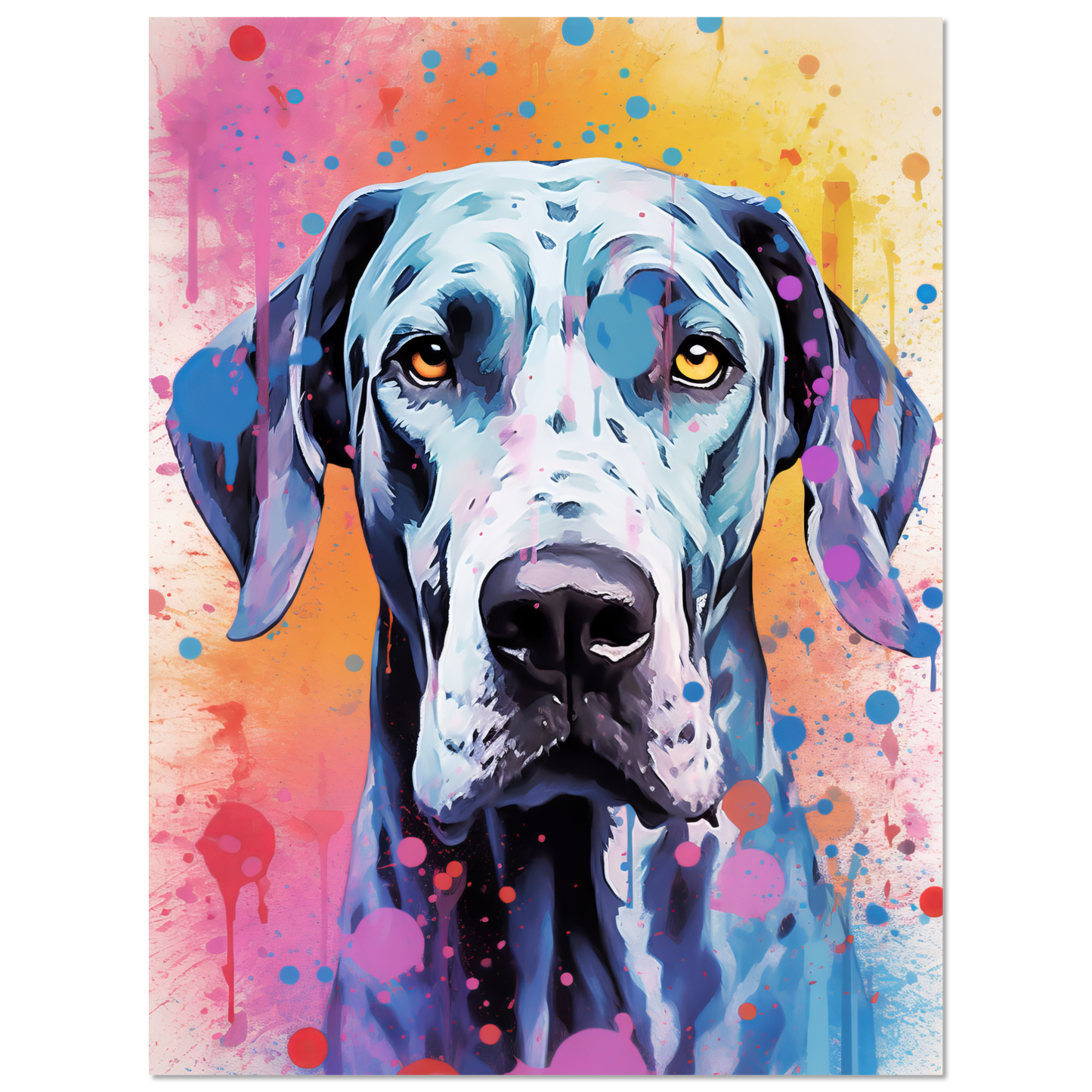 Hund Deutsche Dogge Pop-Art (DOG32)