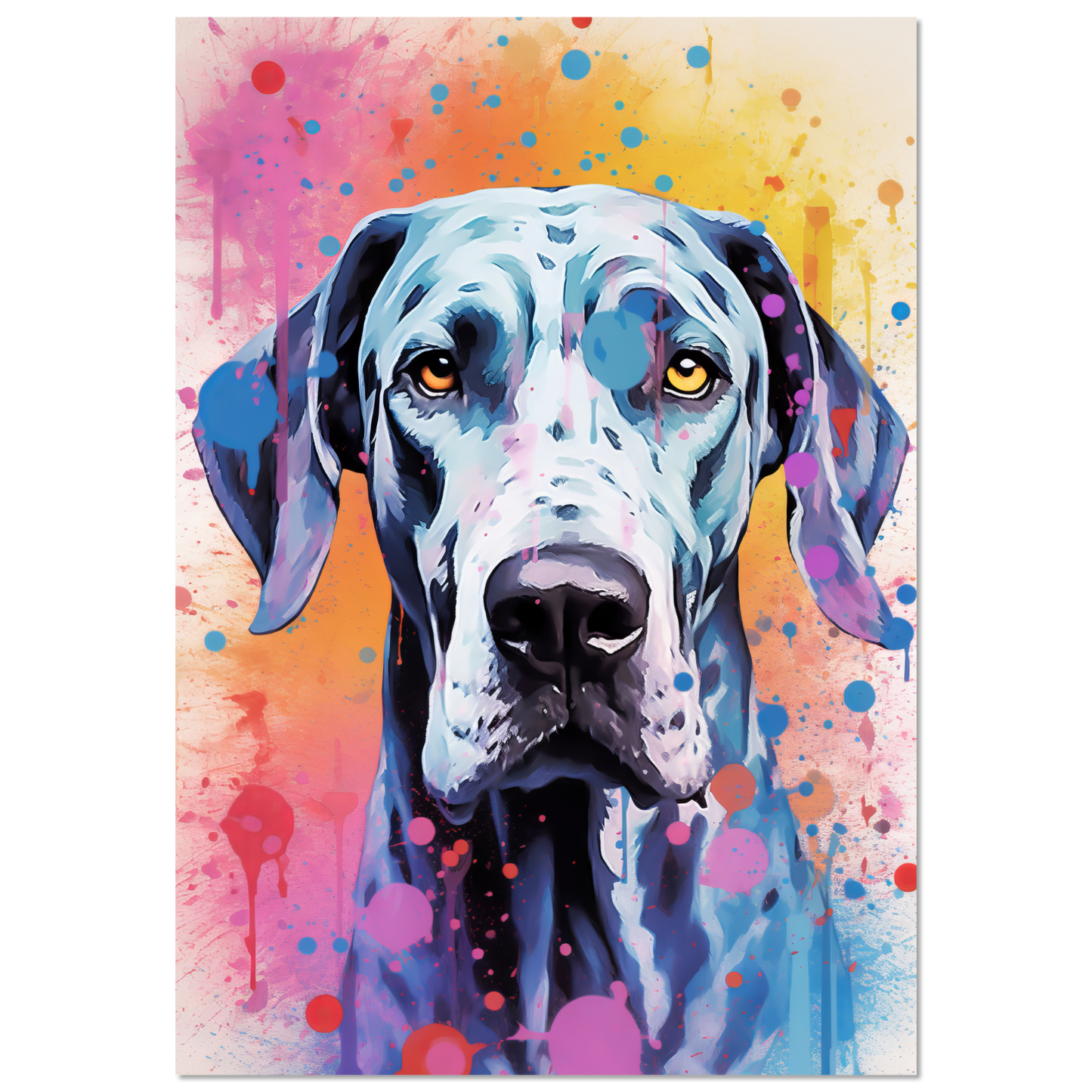 Hund Deutsche Dogge Pop-Art (DOG32)