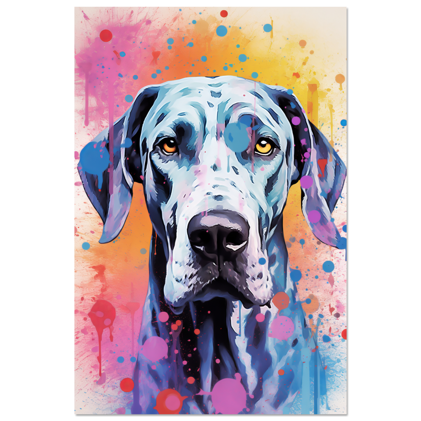 Hund Deutsche Dogge Pop-Art (DOG32)