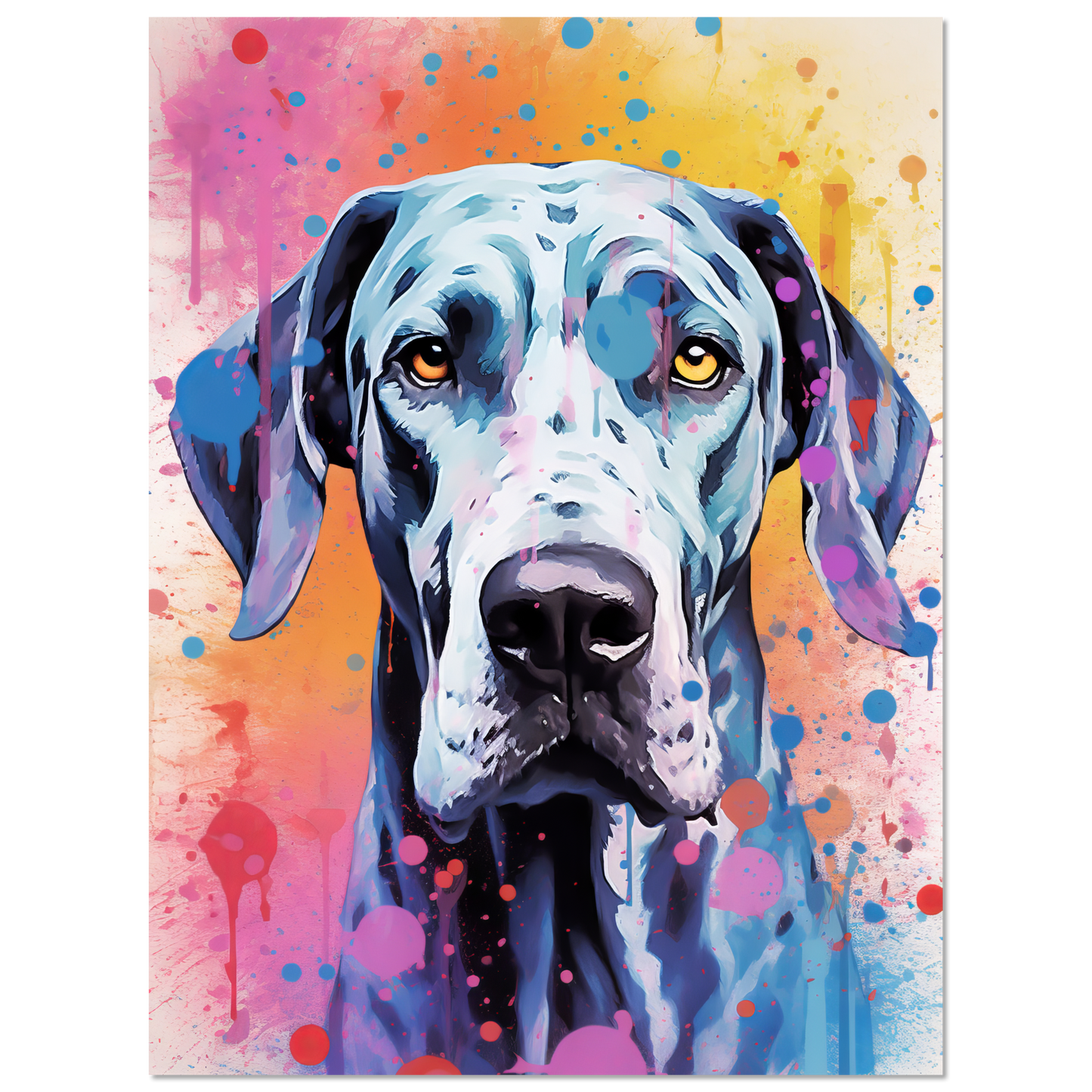 Hund Deutsche Dogge Pop-Art (DOG32)