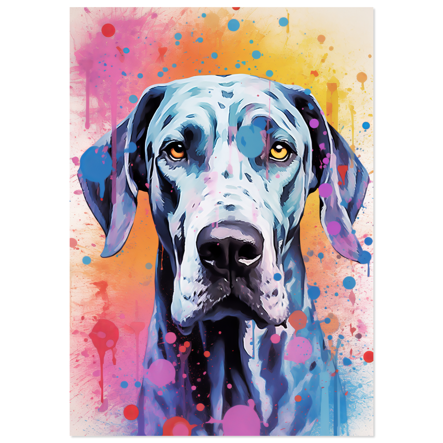 Hund Deutsche Dogge Pop-Art (DOG32)