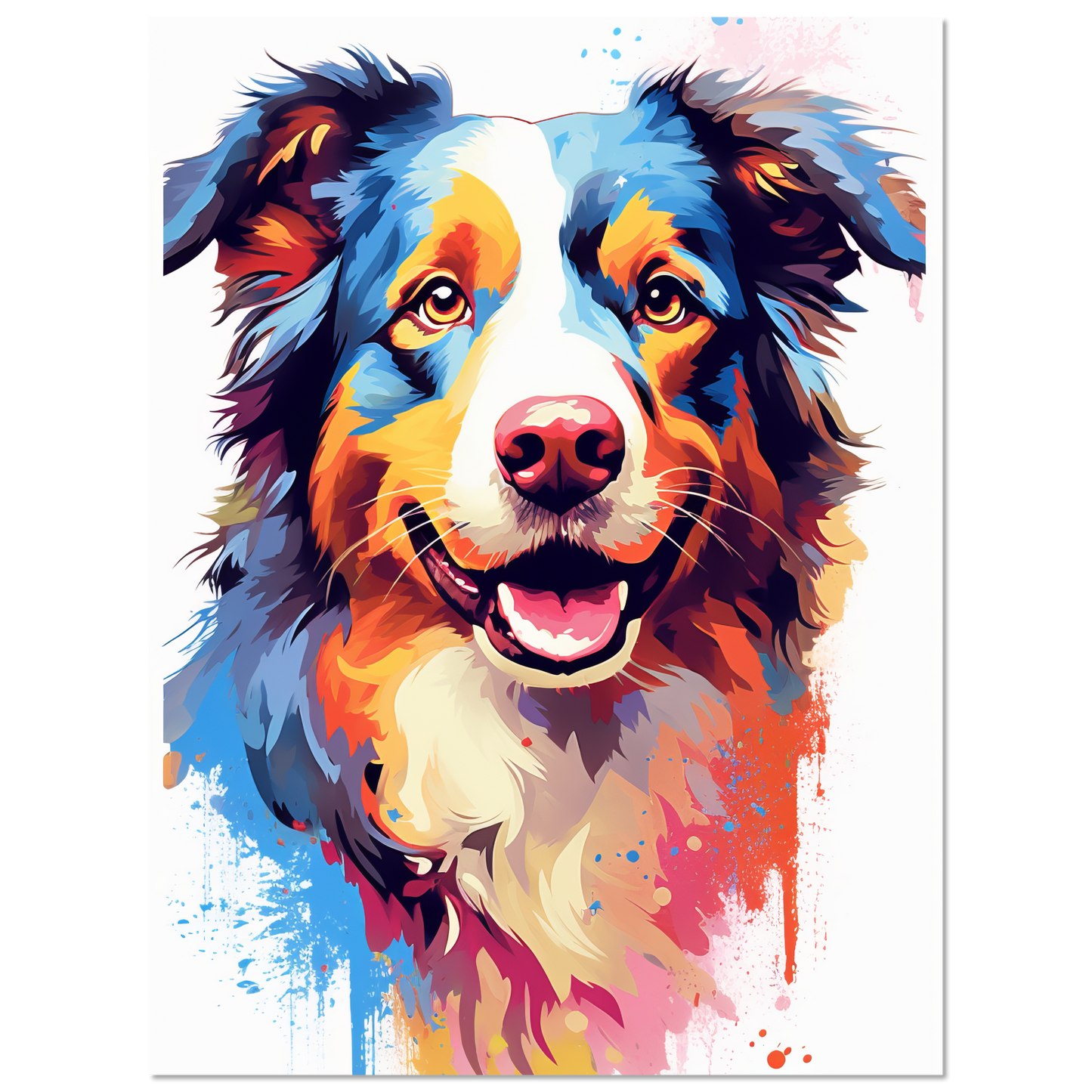 Australia Shepherd Pop Art (DOG332)