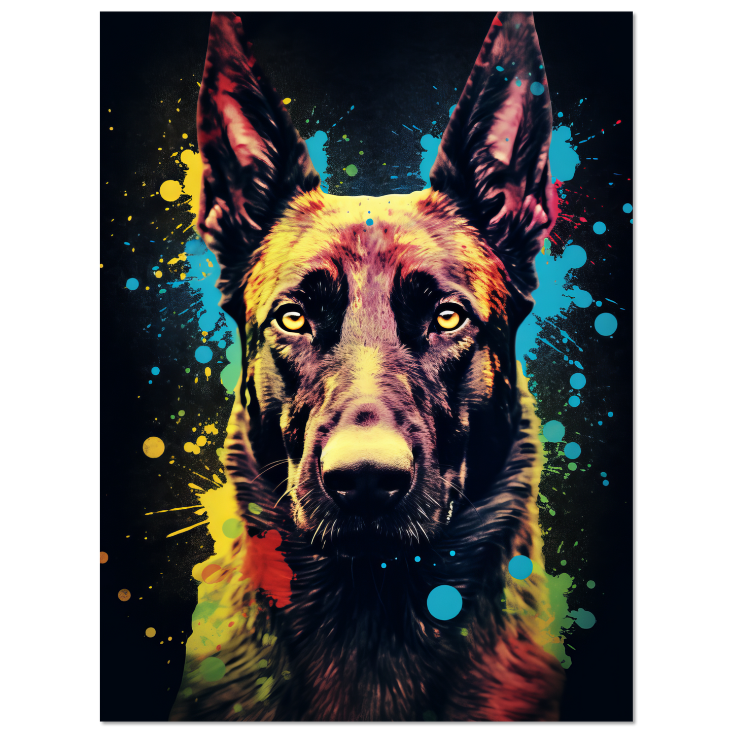 Malinois dog pop art (DOG337)