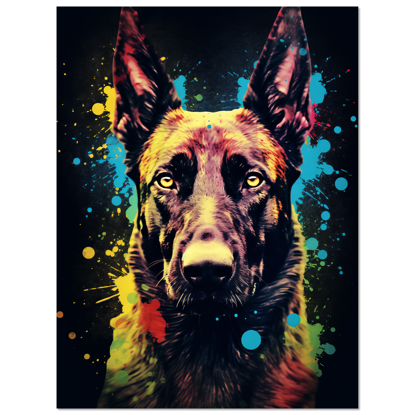 Malinois dog pop art (DOG337)