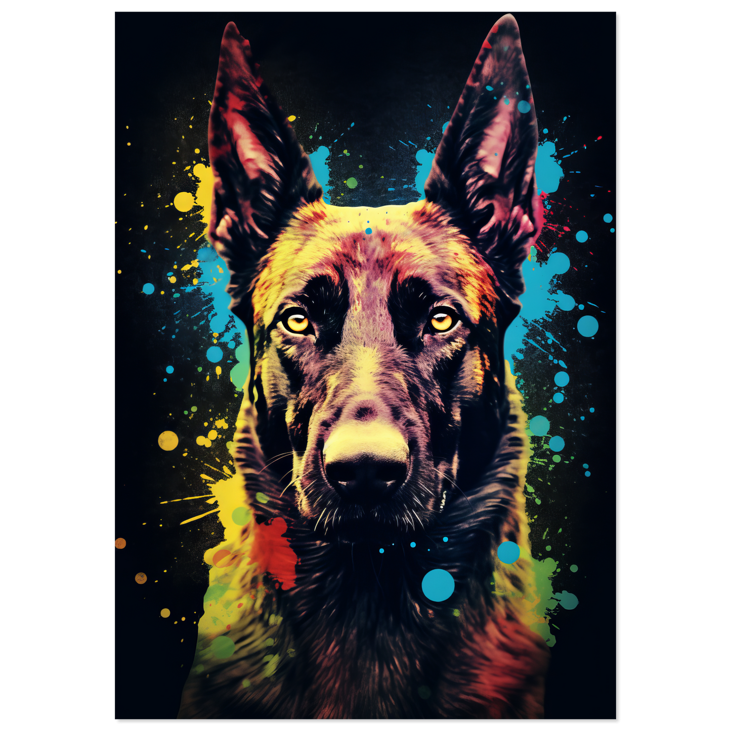Malinois dog pop art (DOG337)