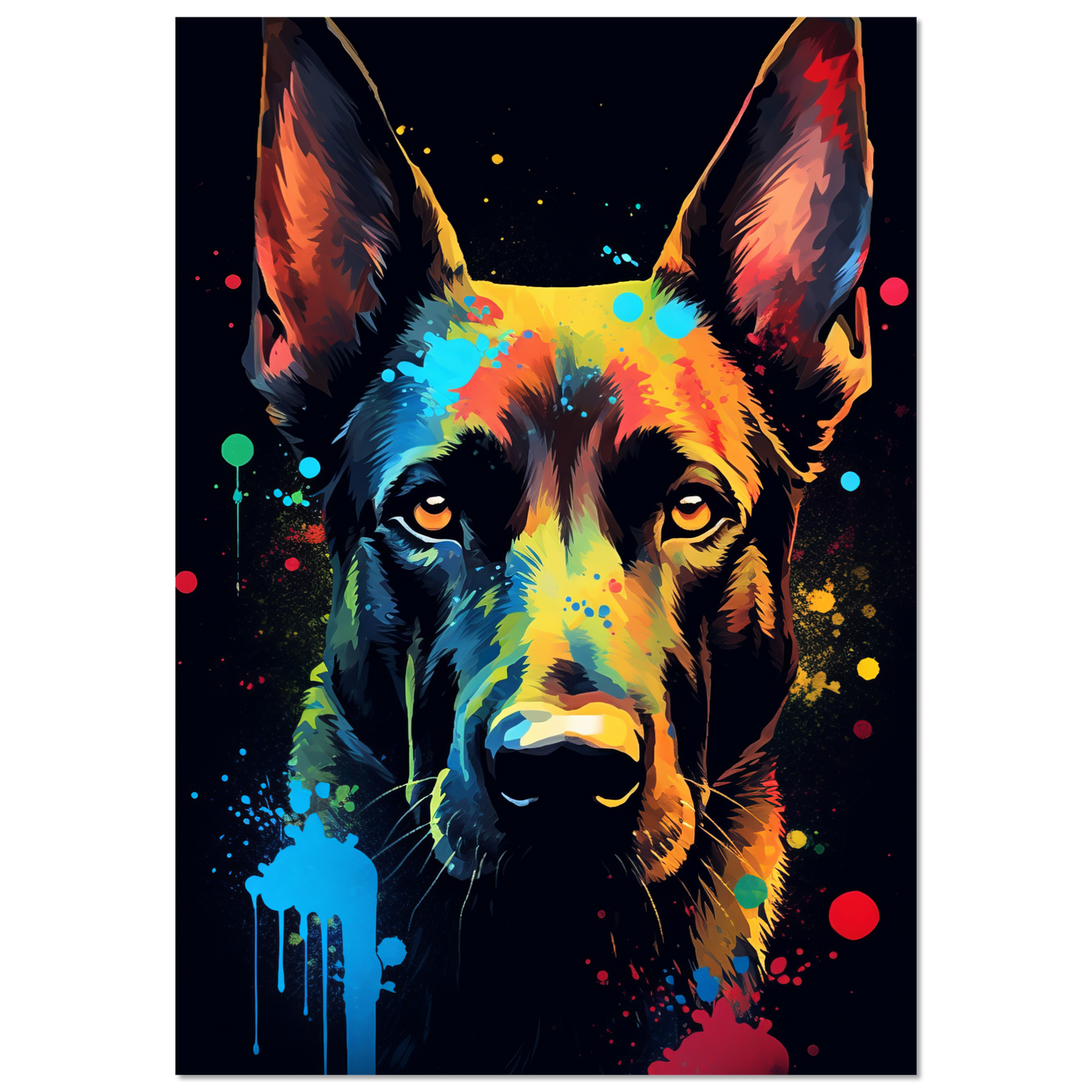 Malinois dog pop art (DOG339)