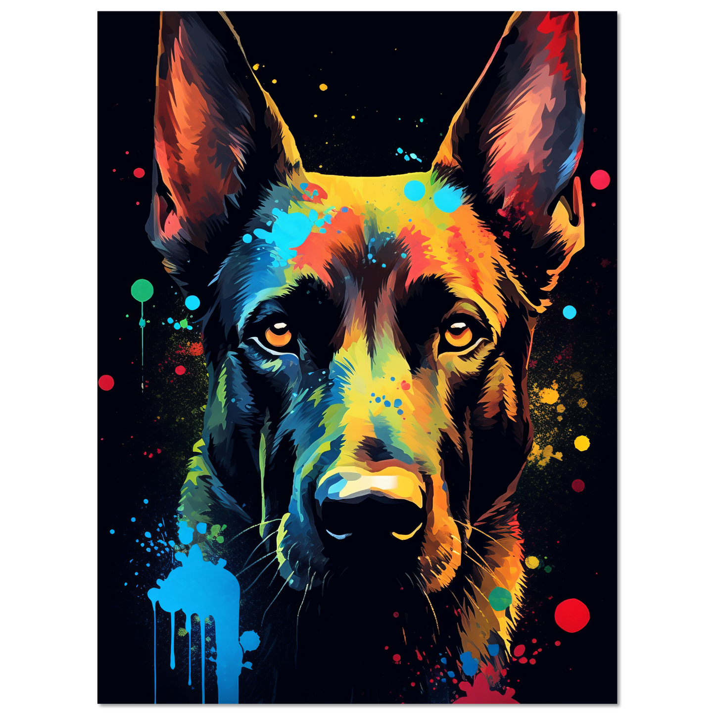 Malinois dog pop art (DOG339)