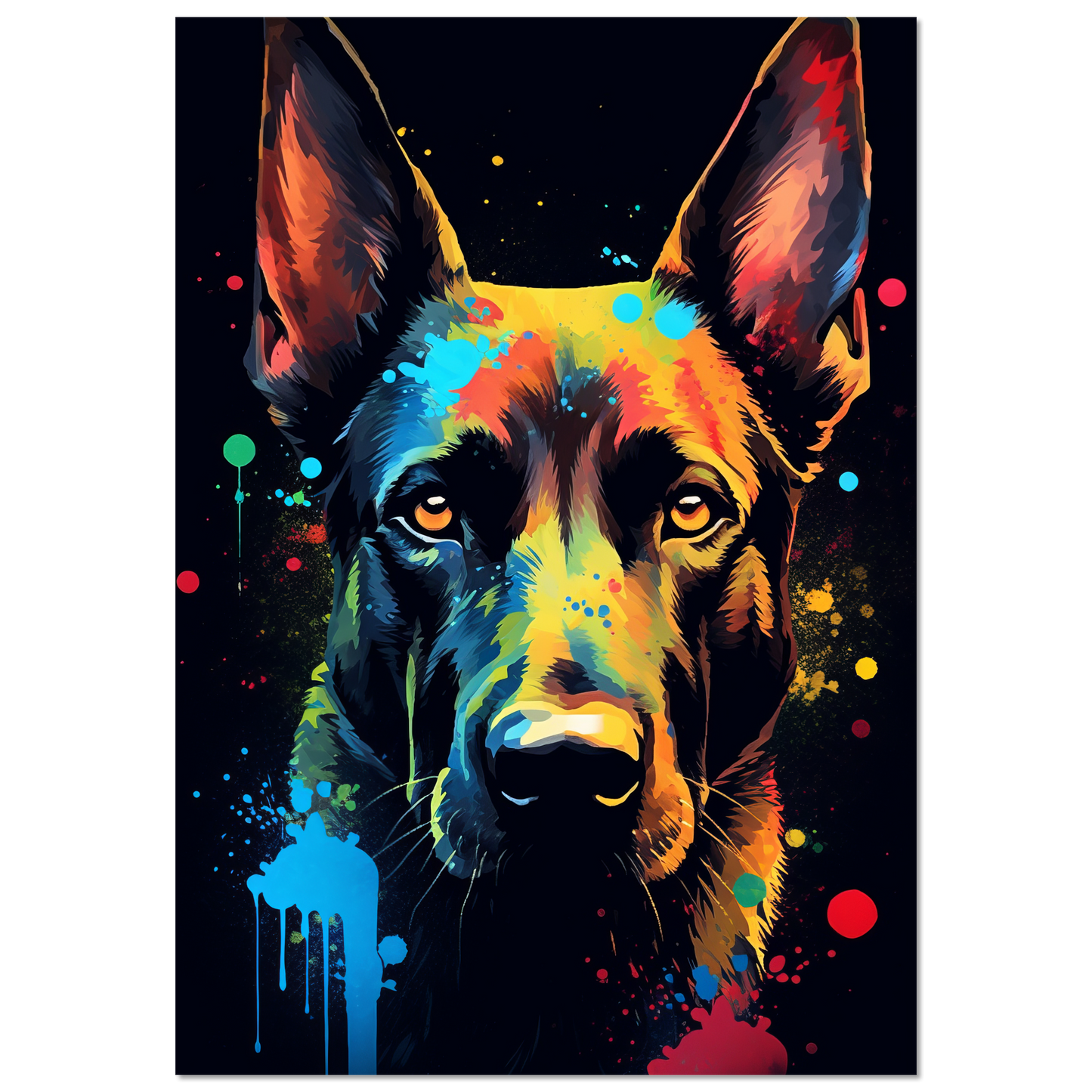 Malinois dog pop art (DOG339)