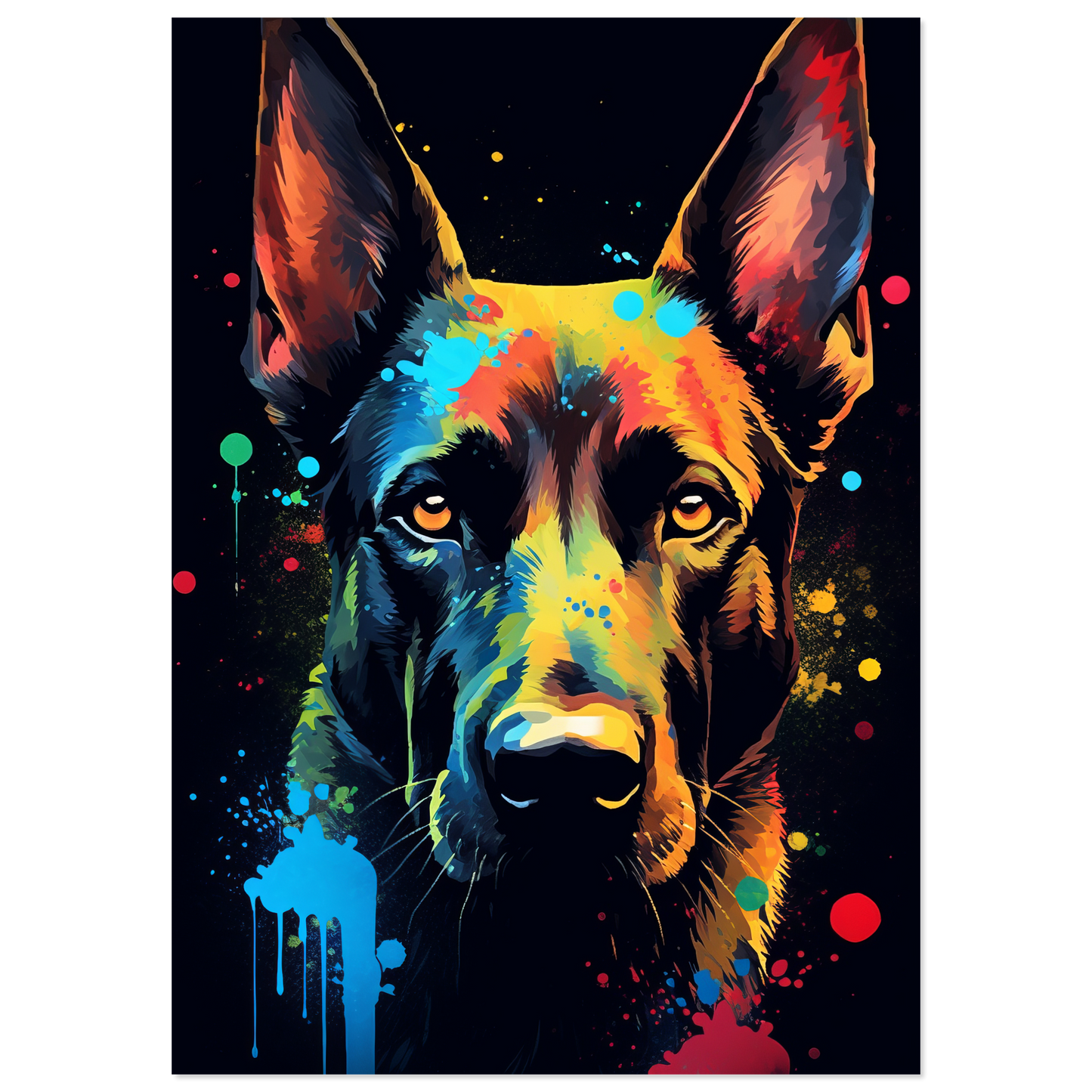 Malinois dog pop art (DOG339)
