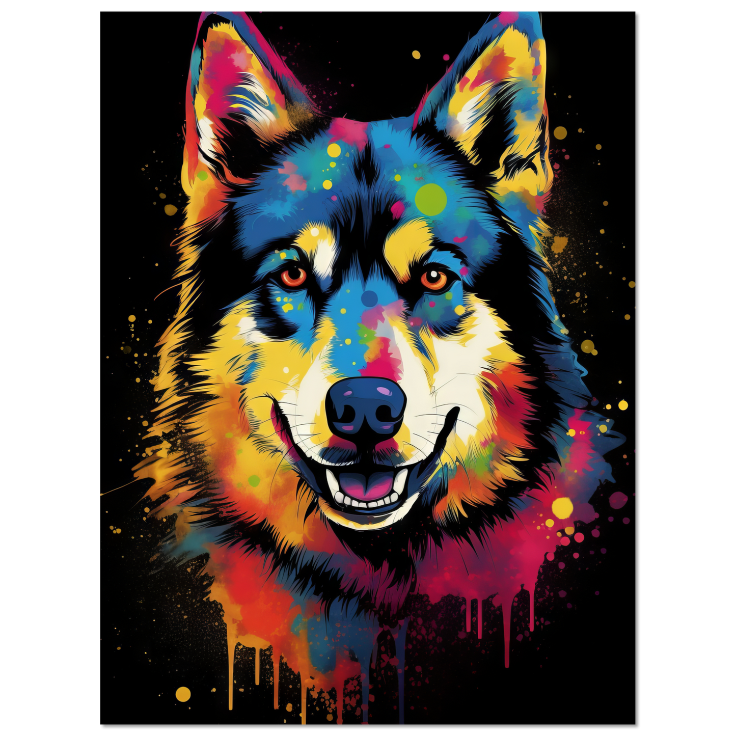 Dog Huskie Pop Art (DOG33)