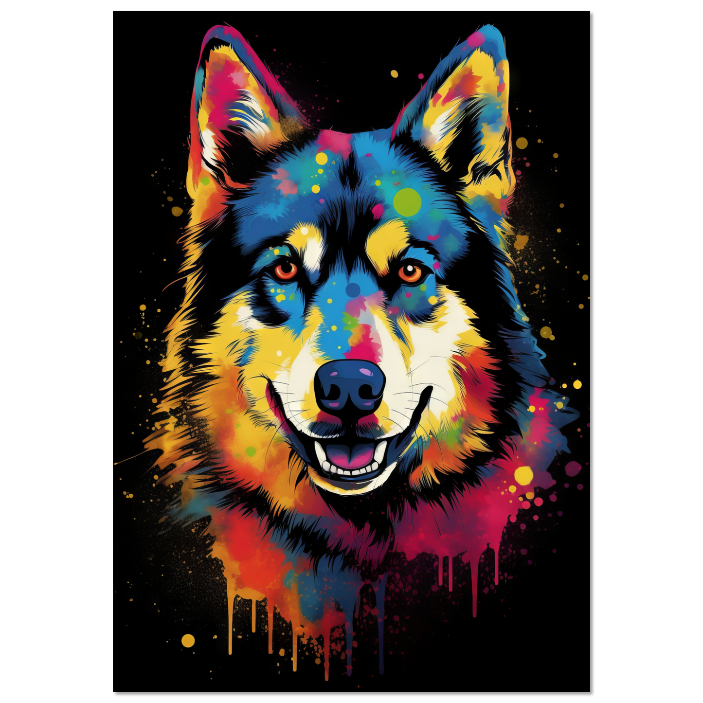 Dog Huskie Pop Art (DOG33)