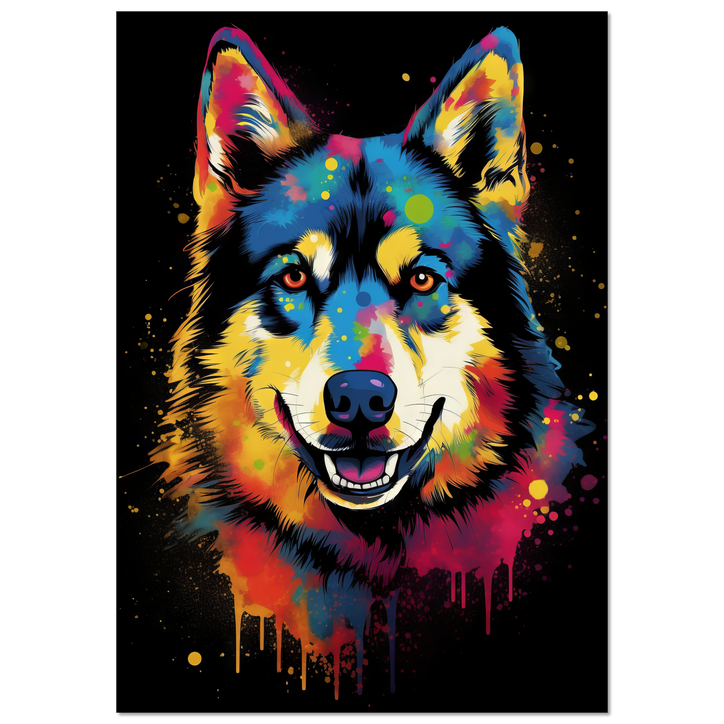 Dog Huskie Pop Art (DOG33)