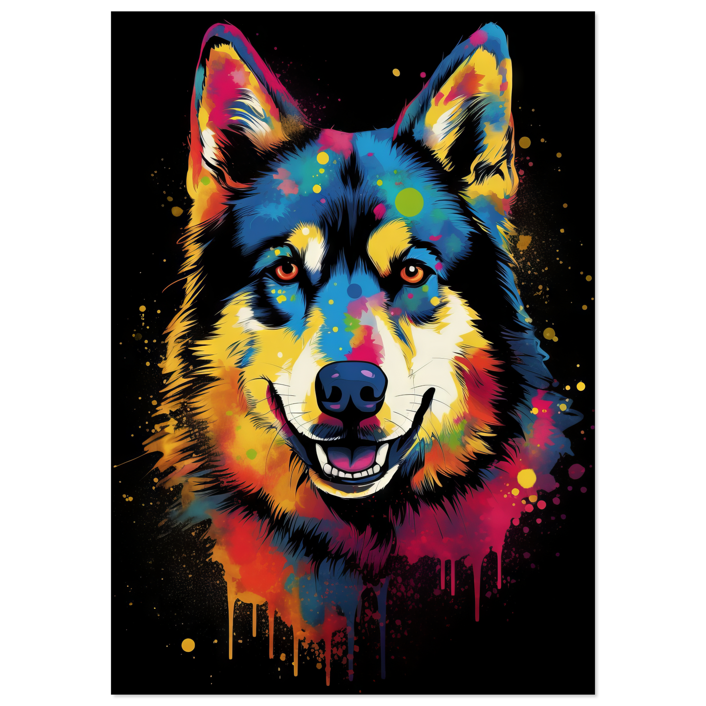 Dog Huskie Pop Art (DOG33)