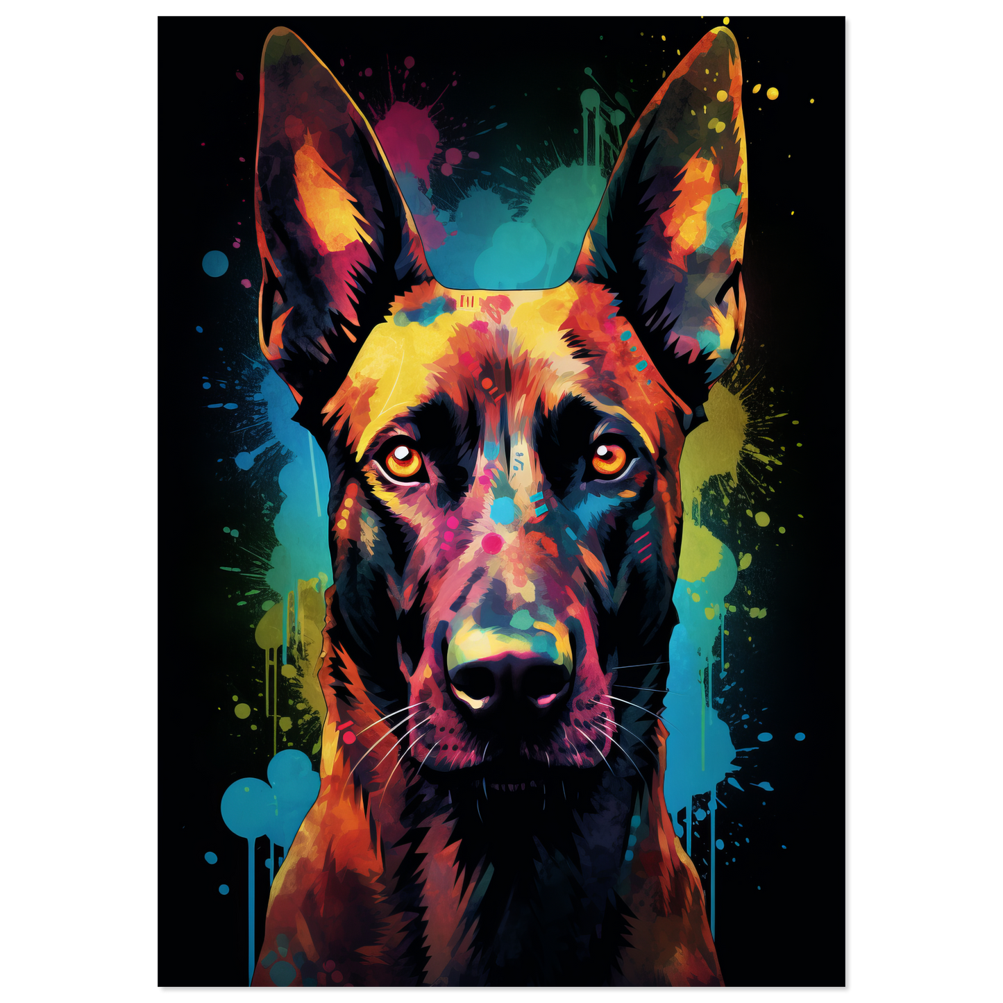 Malinois Hund Pop-Art (DOG340)