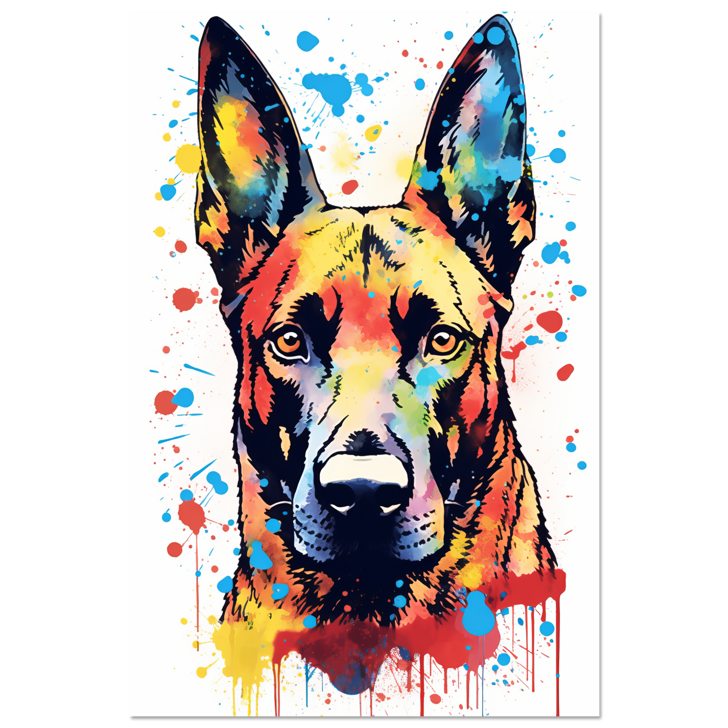 Malinois Hund Pop-Art (DOG341)
