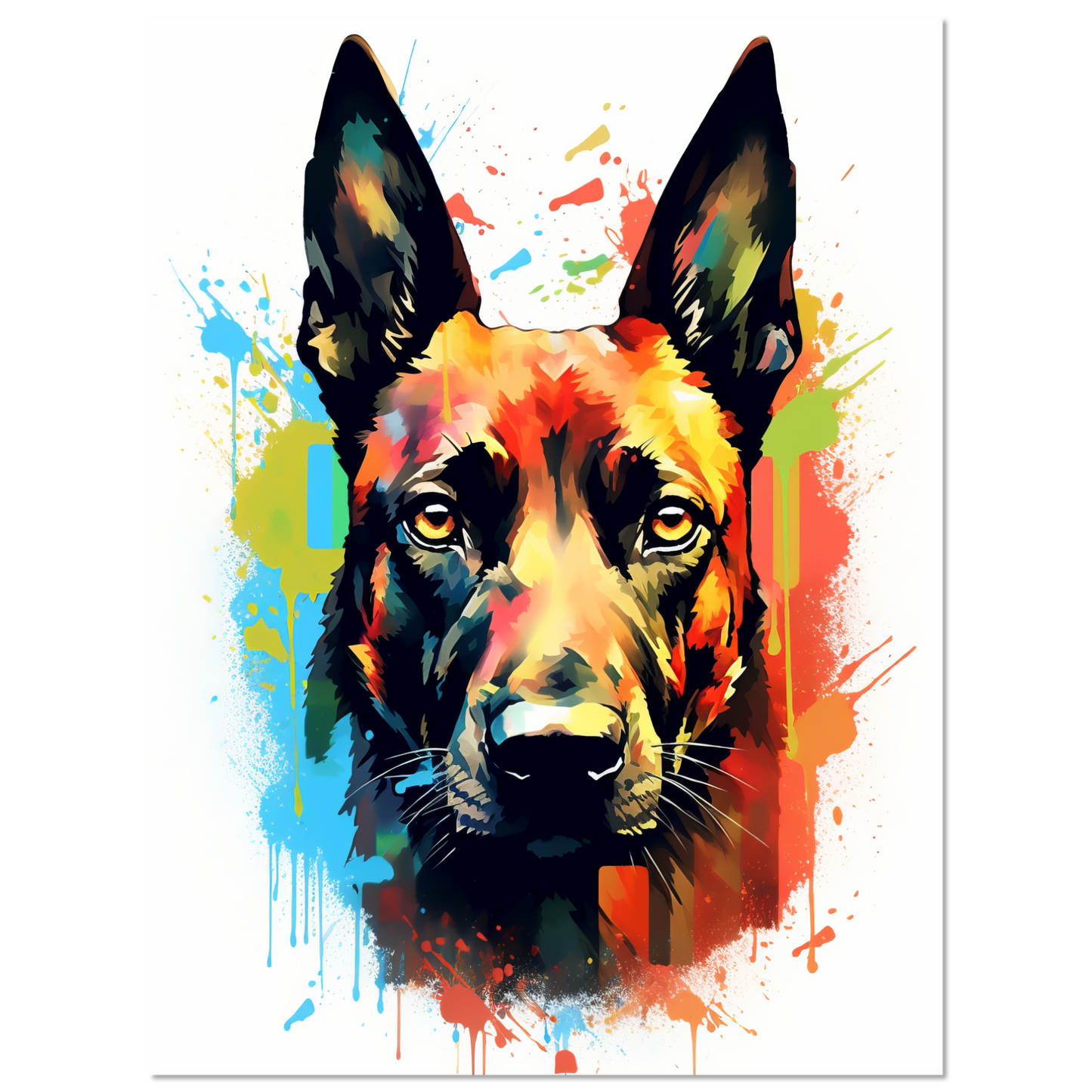 Malinois Hund Pop-Art (DOG343)