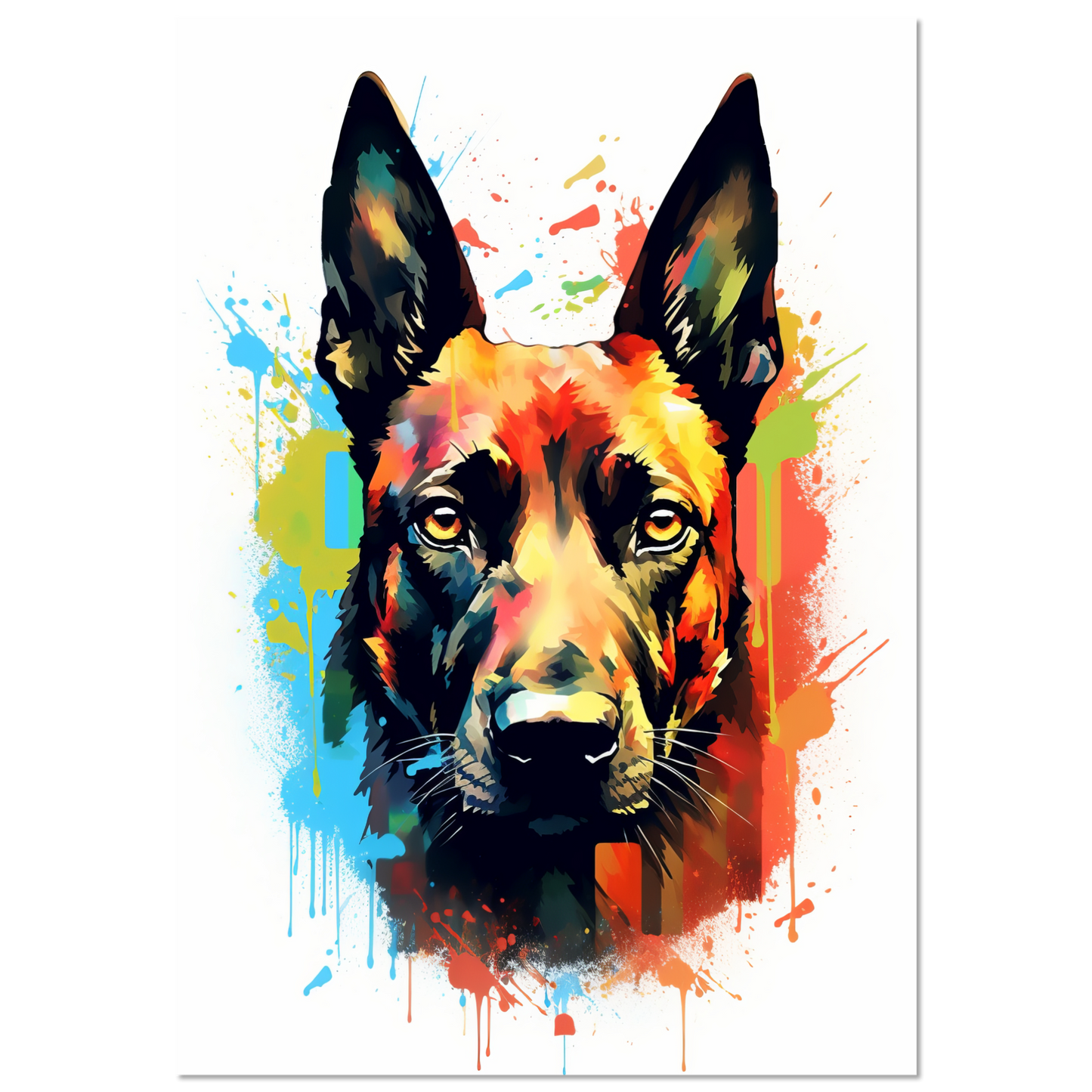 Malinois Hund Pop-Art (DOG343)