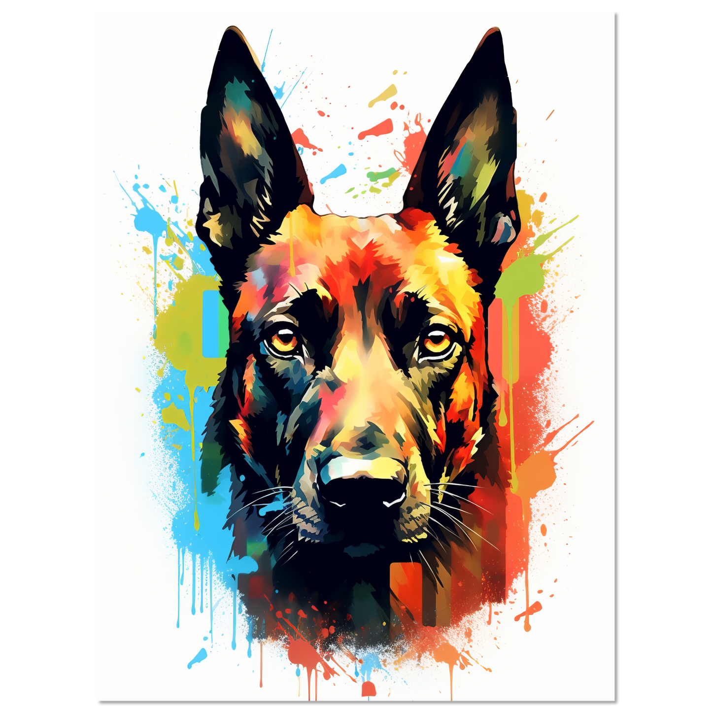 Malinois Hund Pop-Art (DOG343)