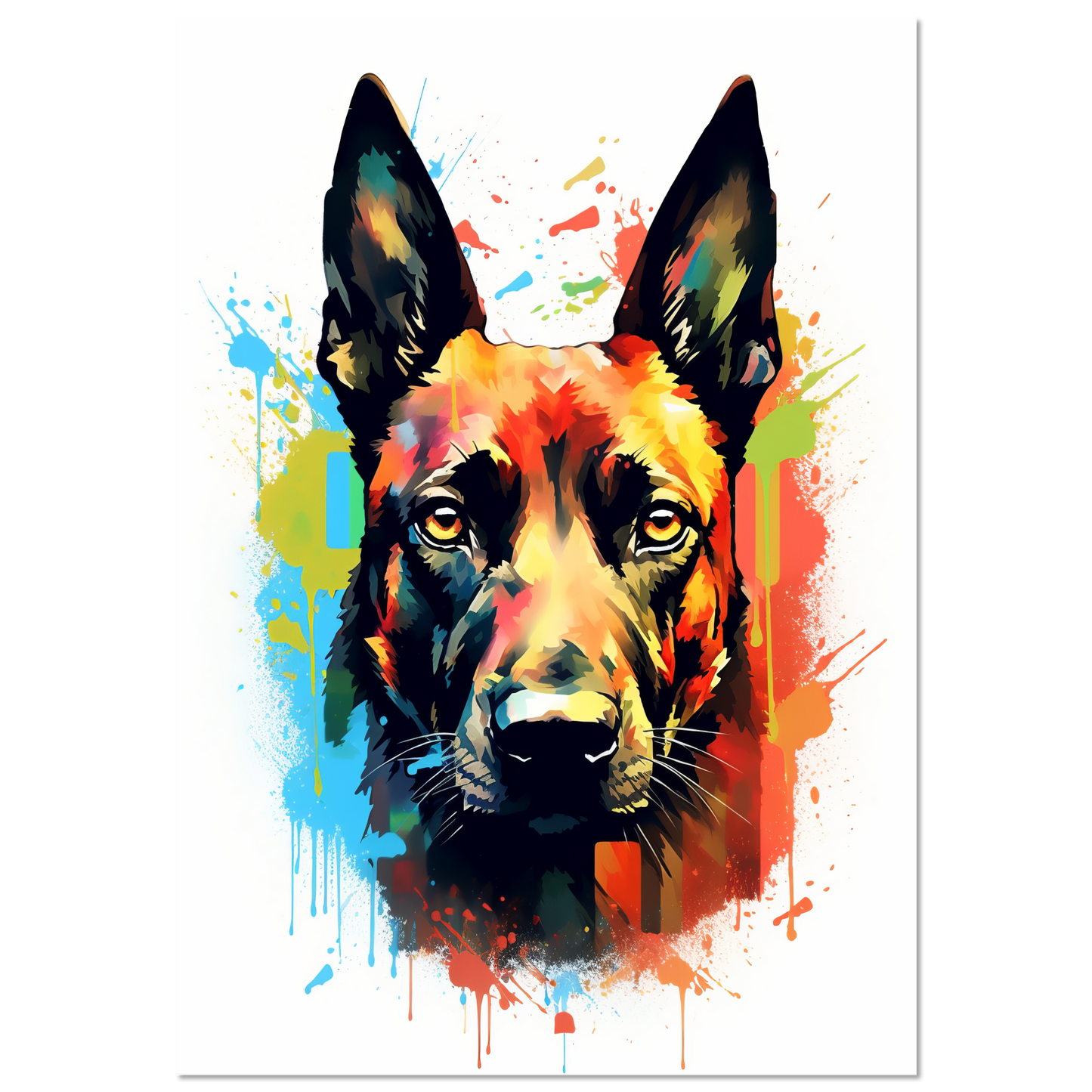 Malinois Hund Pop-Art (DOG343)