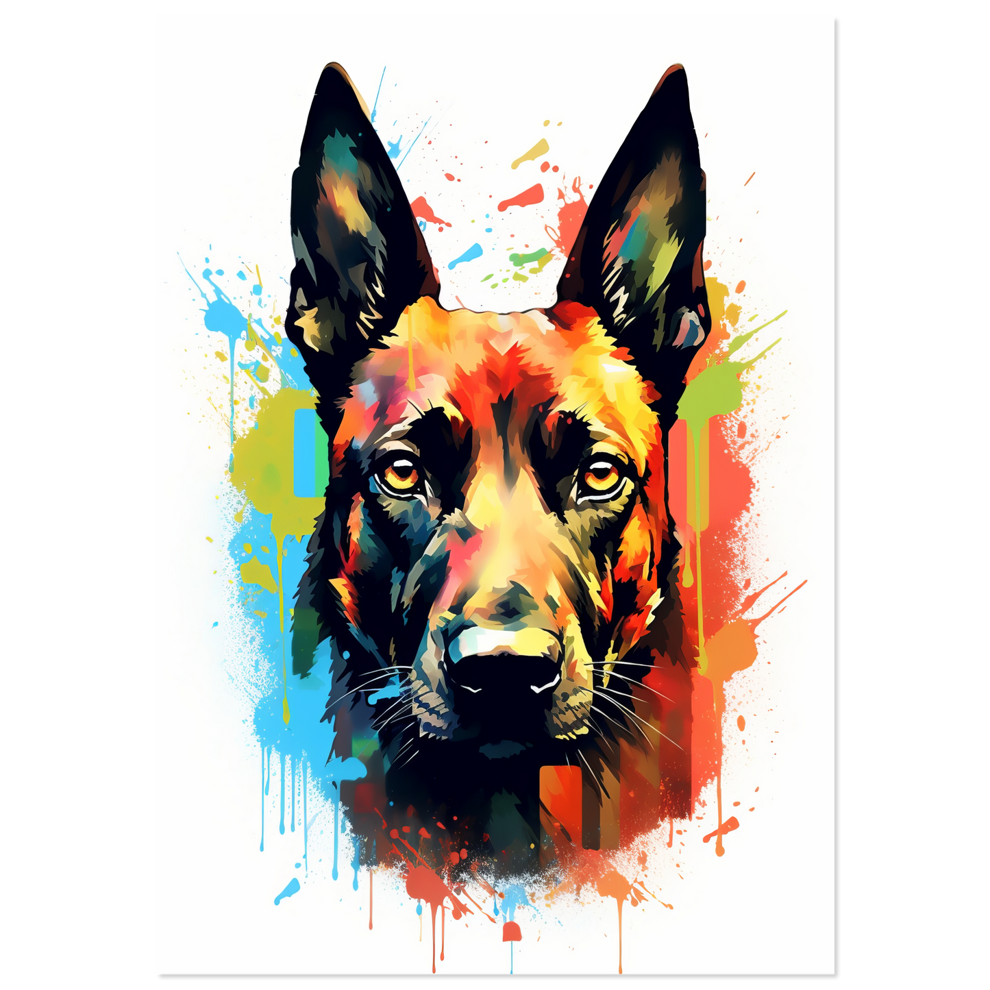 Malinois Hund Pop-Art (DOG343)