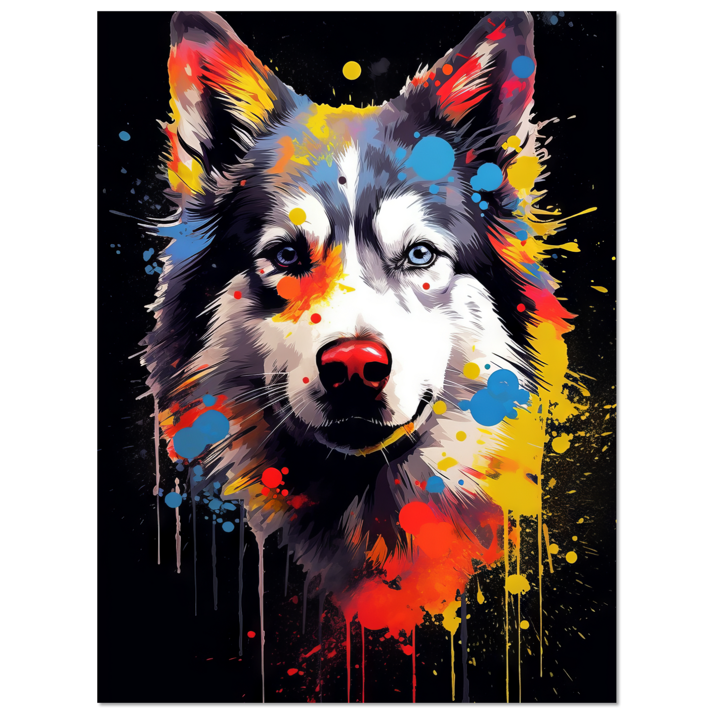 Dog Huskie Pop Art (DOG34)