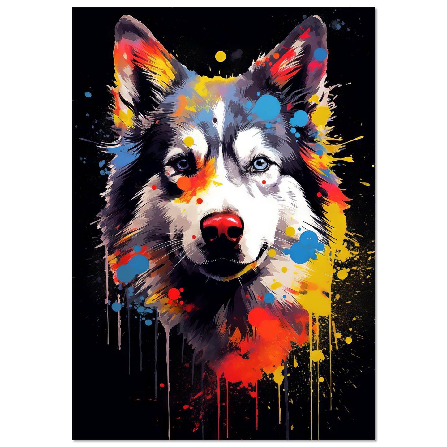 Dog Huskie Pop Art (DOG34)