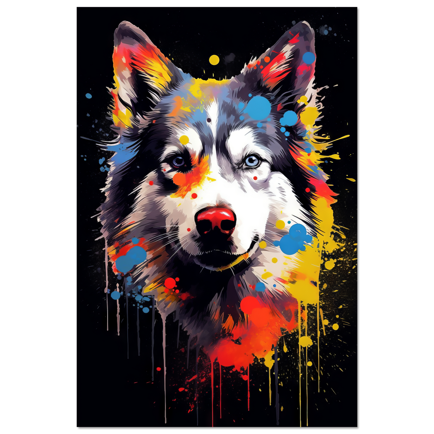 Dog Huskie Pop Art (DOG34)
