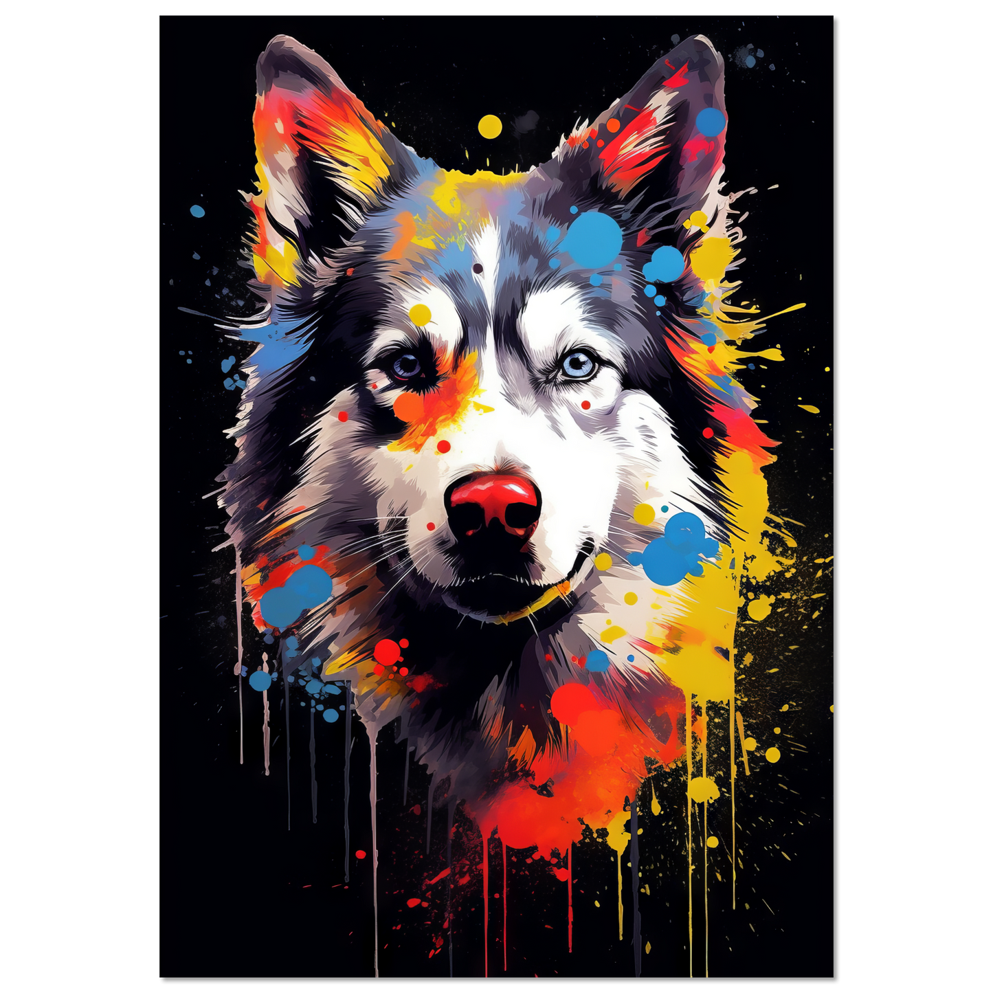 Dog Huskie Pop Art (DOG34)