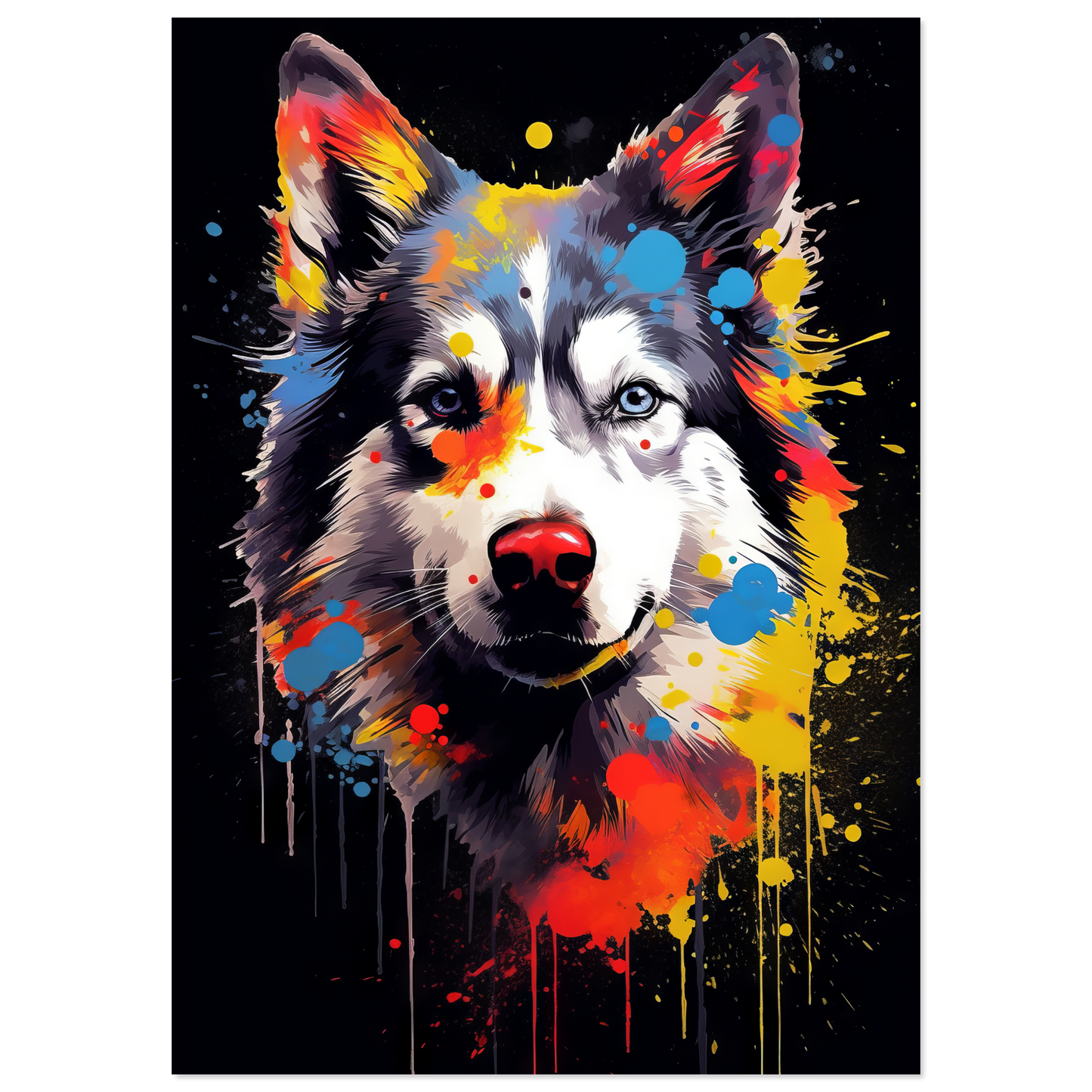 Dog Huskie Pop Art (DOG34)