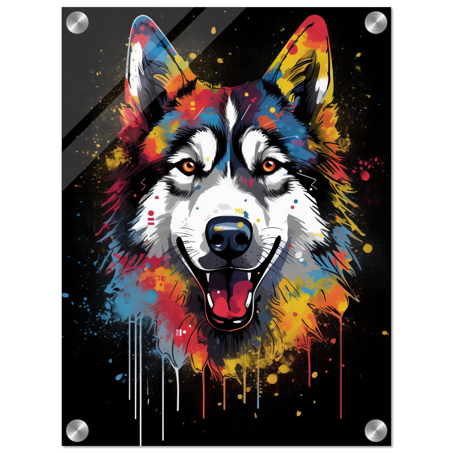 Dog Huskie Pop Art (DOG35)