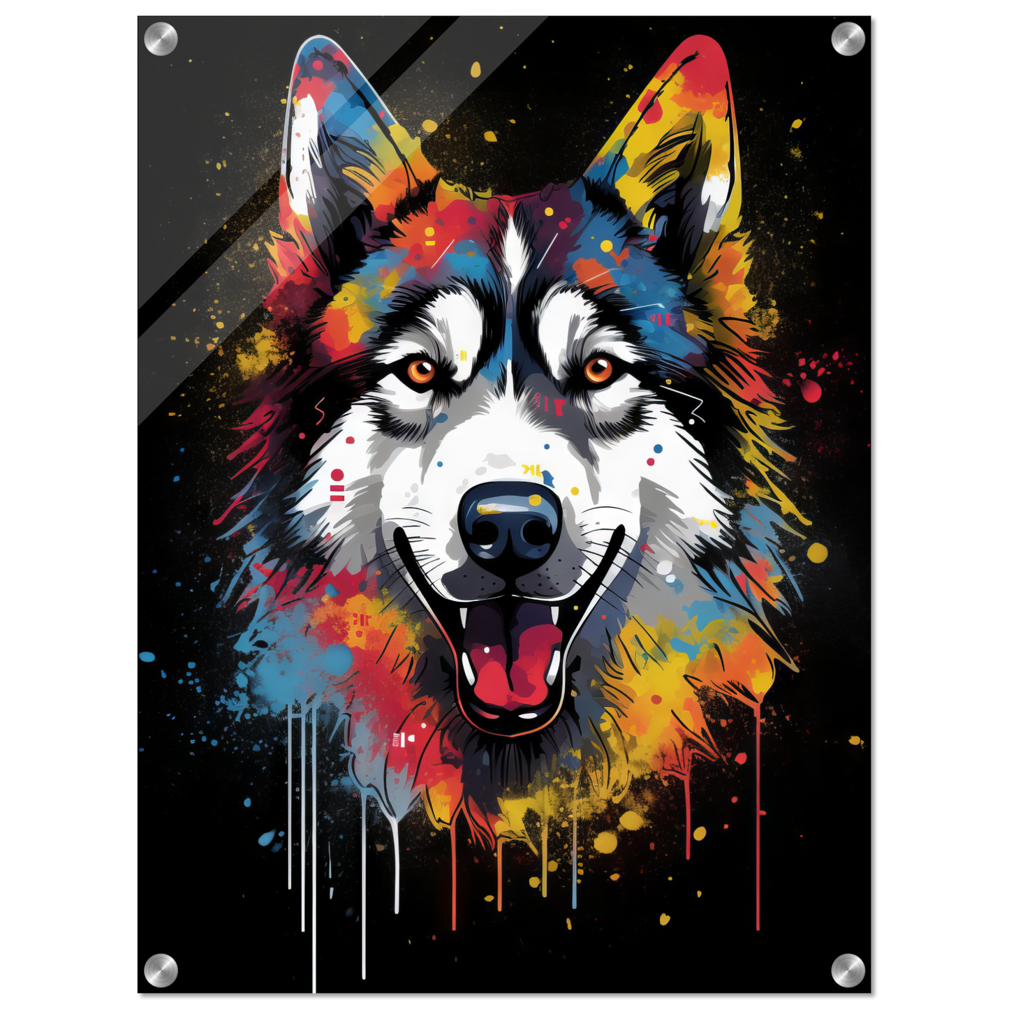 Dog Huskie Pop Art (DOG35)