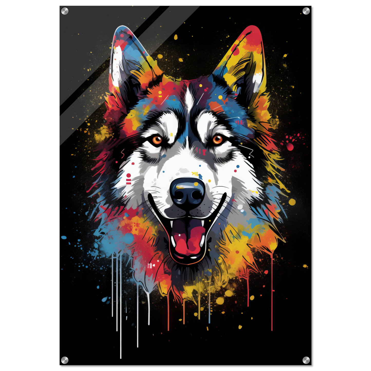 Dog Huskie Pop Art (DOG35)
