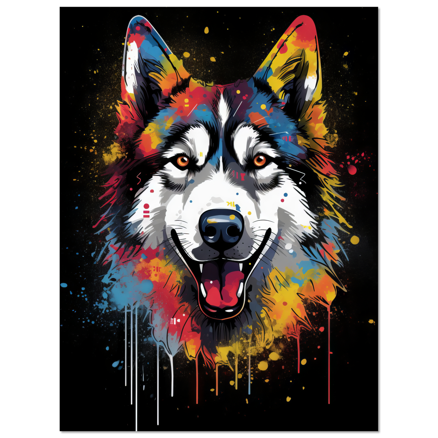 Dog Huskie Pop Art (DOG35)
