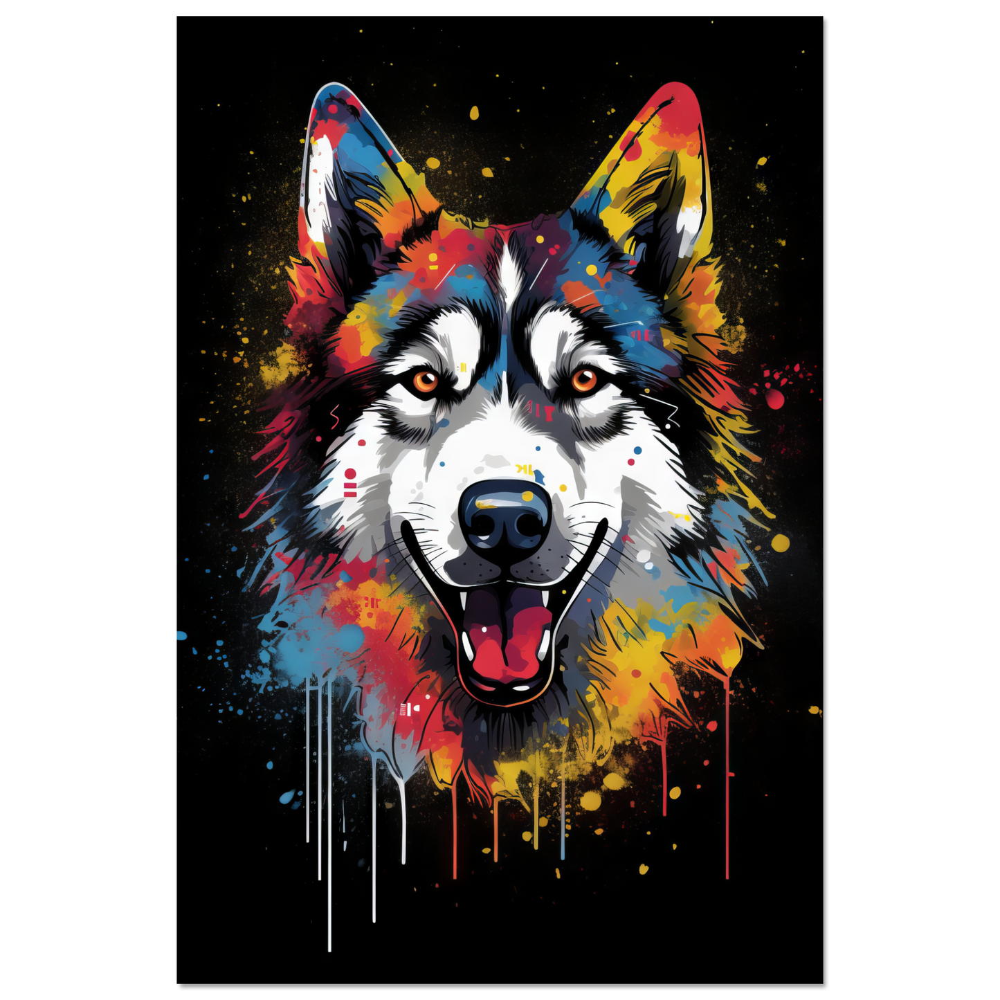 Dog Huskie Pop Art (DOG35)