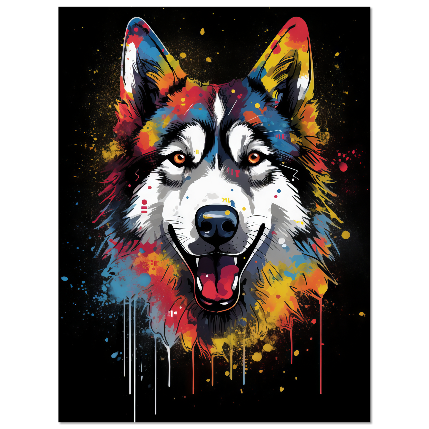 Dog Huskie Pop Art (DOG35)