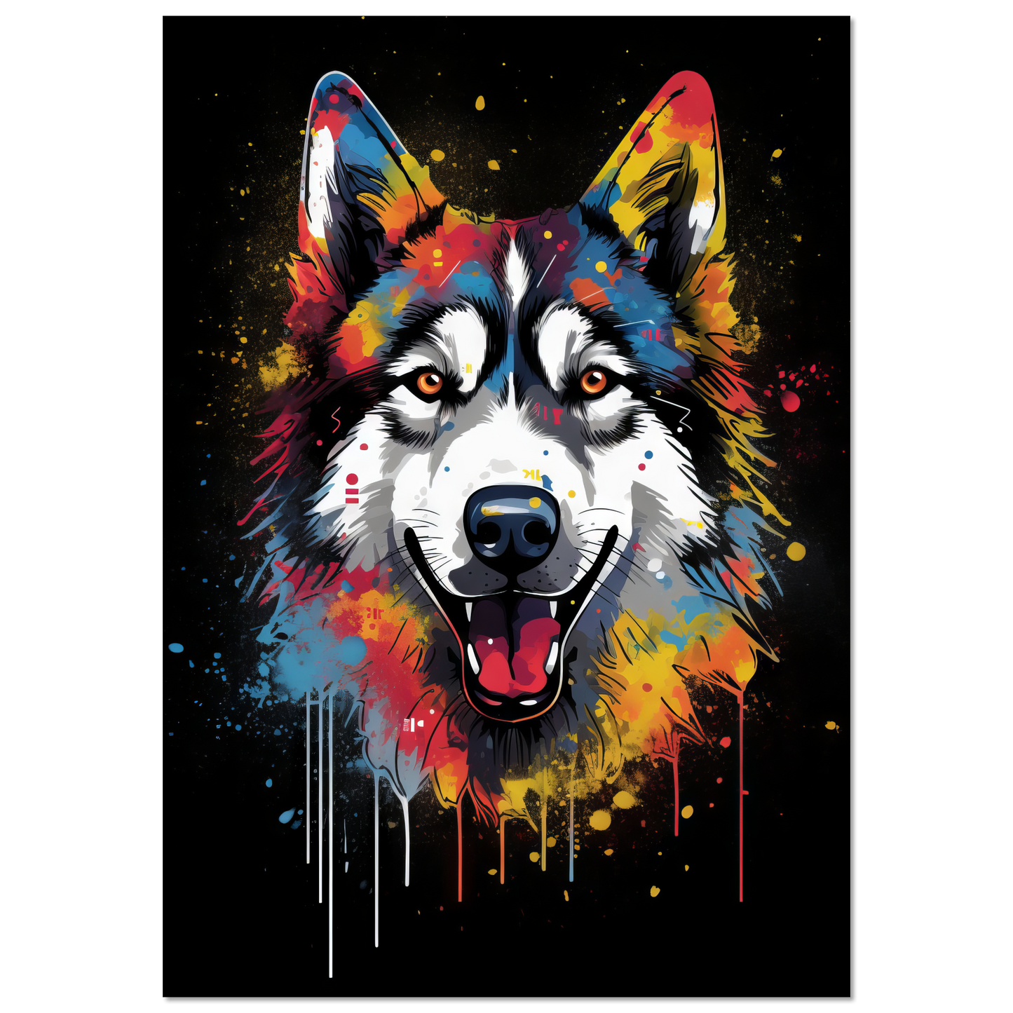 Dog Huskie Pop Art (DOG35)